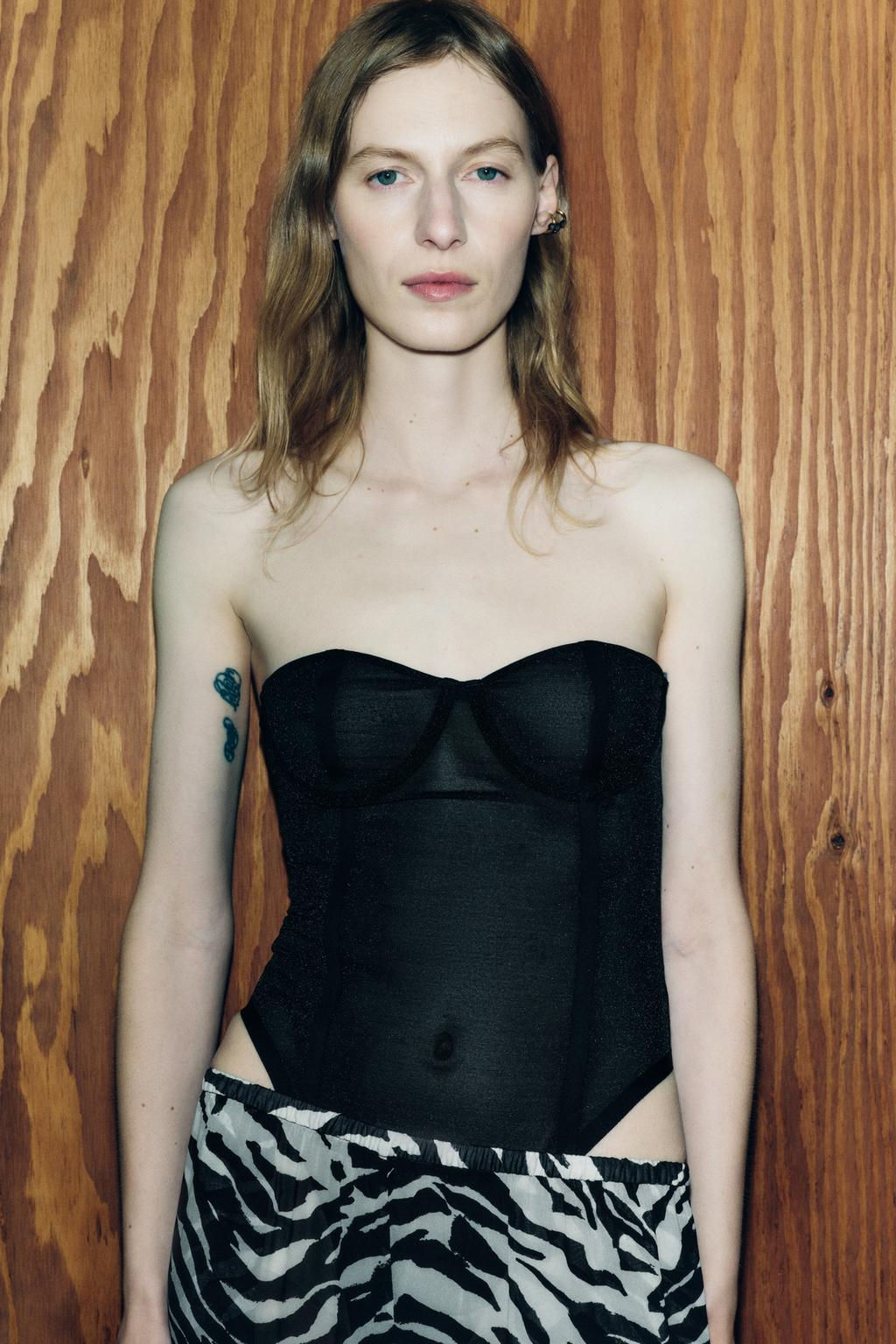 TULLE CORSET BODYSUIT