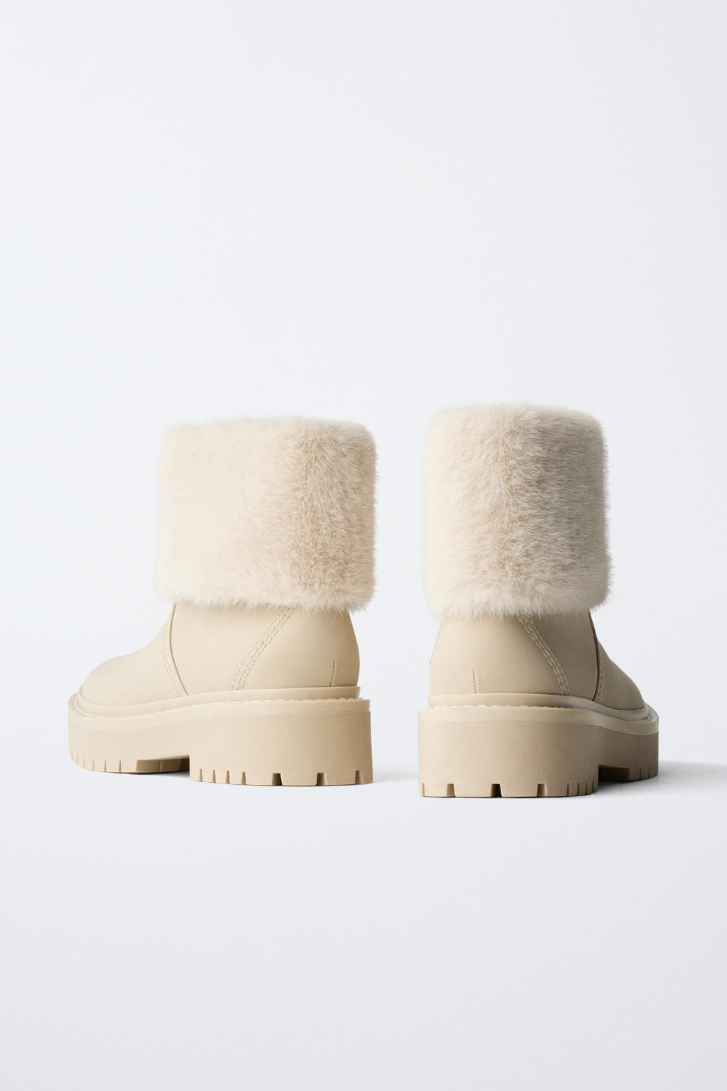 FAUX FUR ANKLE BOOTS - Zara фото 5