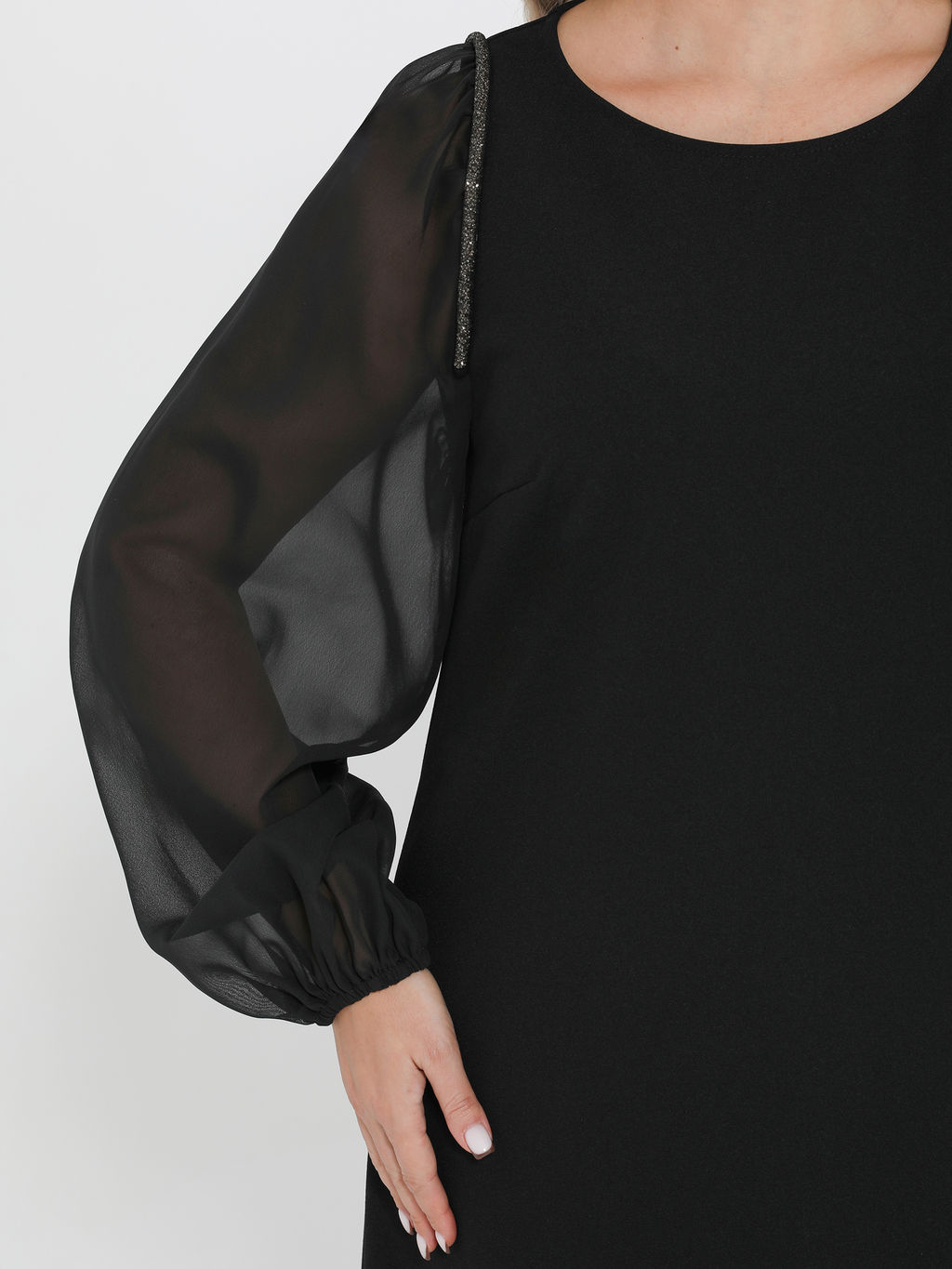 Платье 0287-1с черный каменный - Dora фото 87