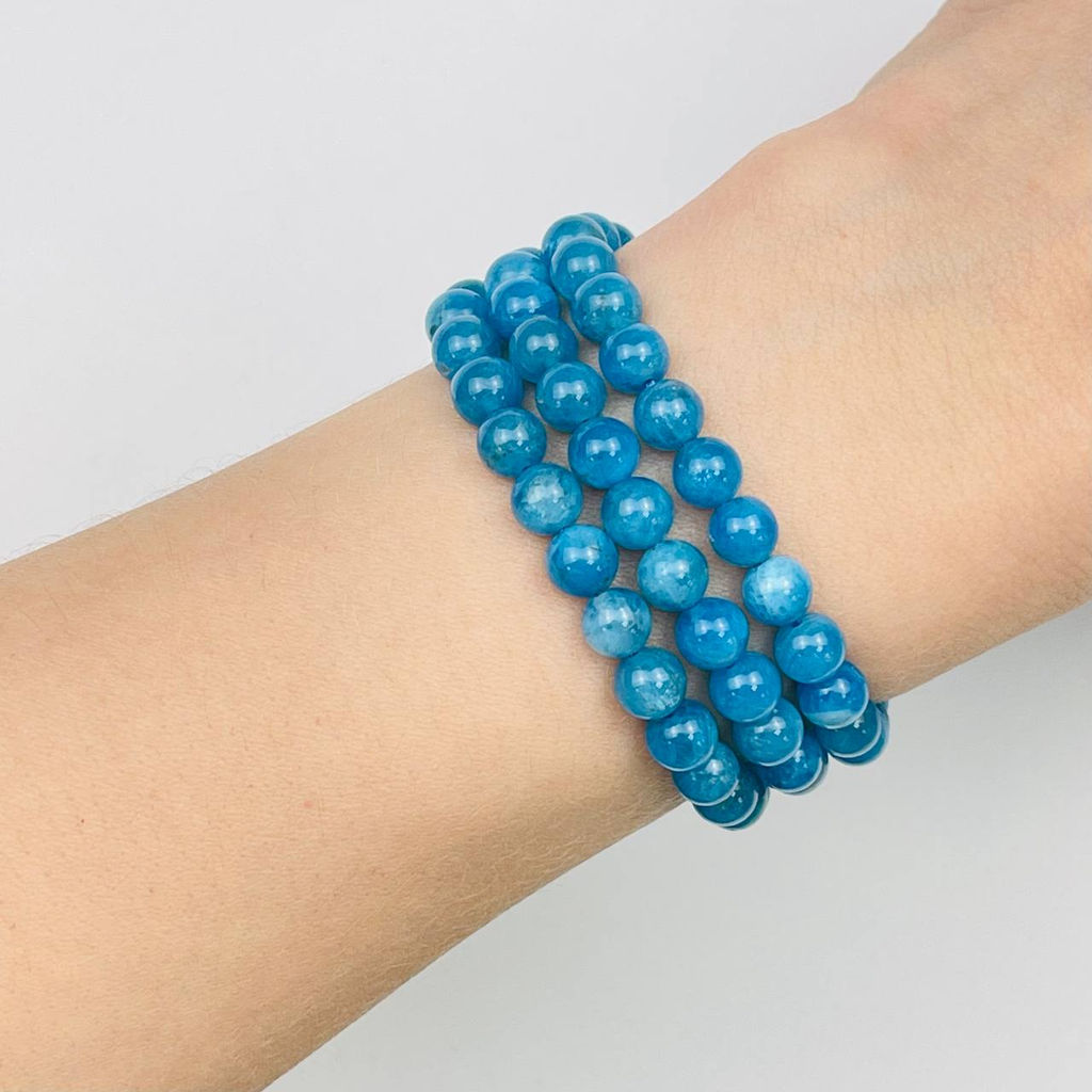 Бусины для украшений из Апатита (65 бусин) 39 см