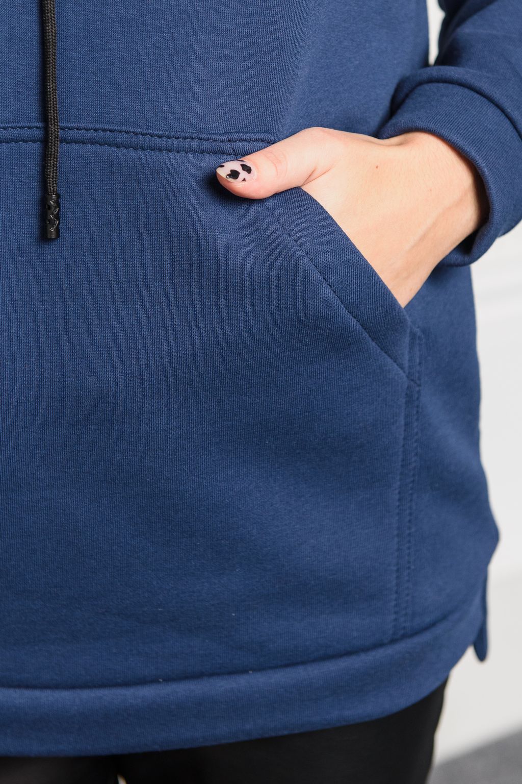 Худи из футера 3-хн Нью-Йорк королевский синий - Амадэль фото 5