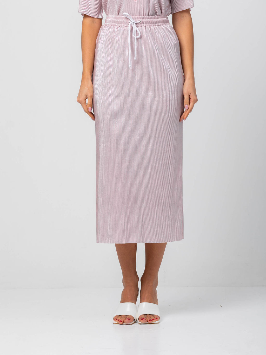 Юбка из трикотажа гофре