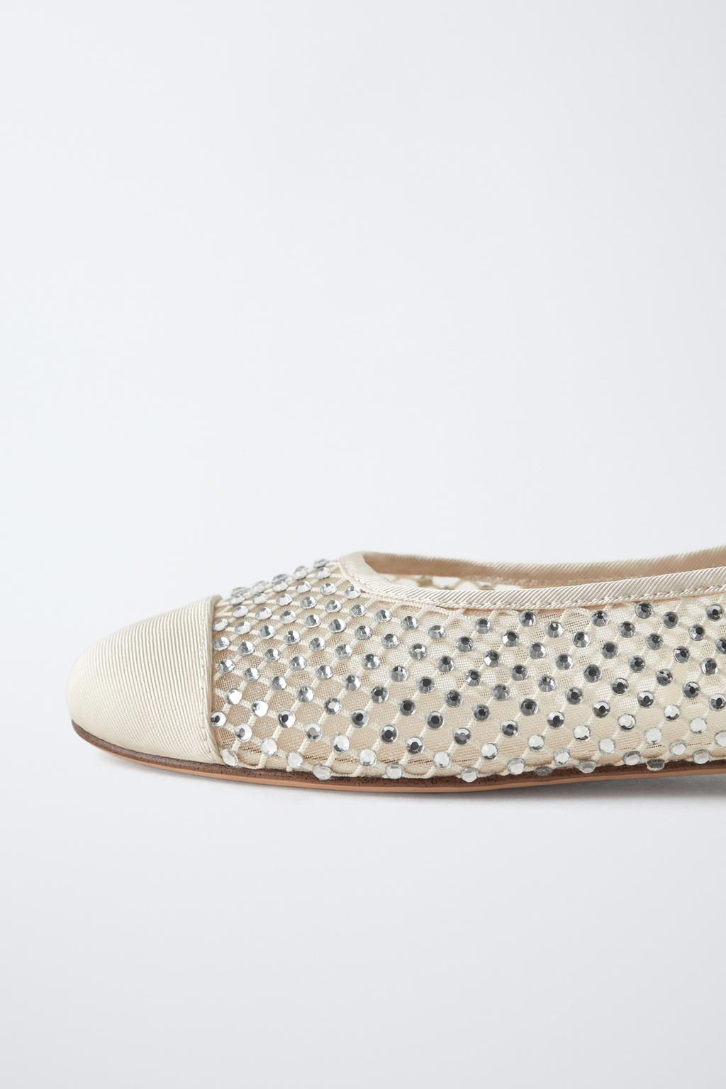 GLITTER BALLERINA SHOES WITH TOECAP - Zara фото 5