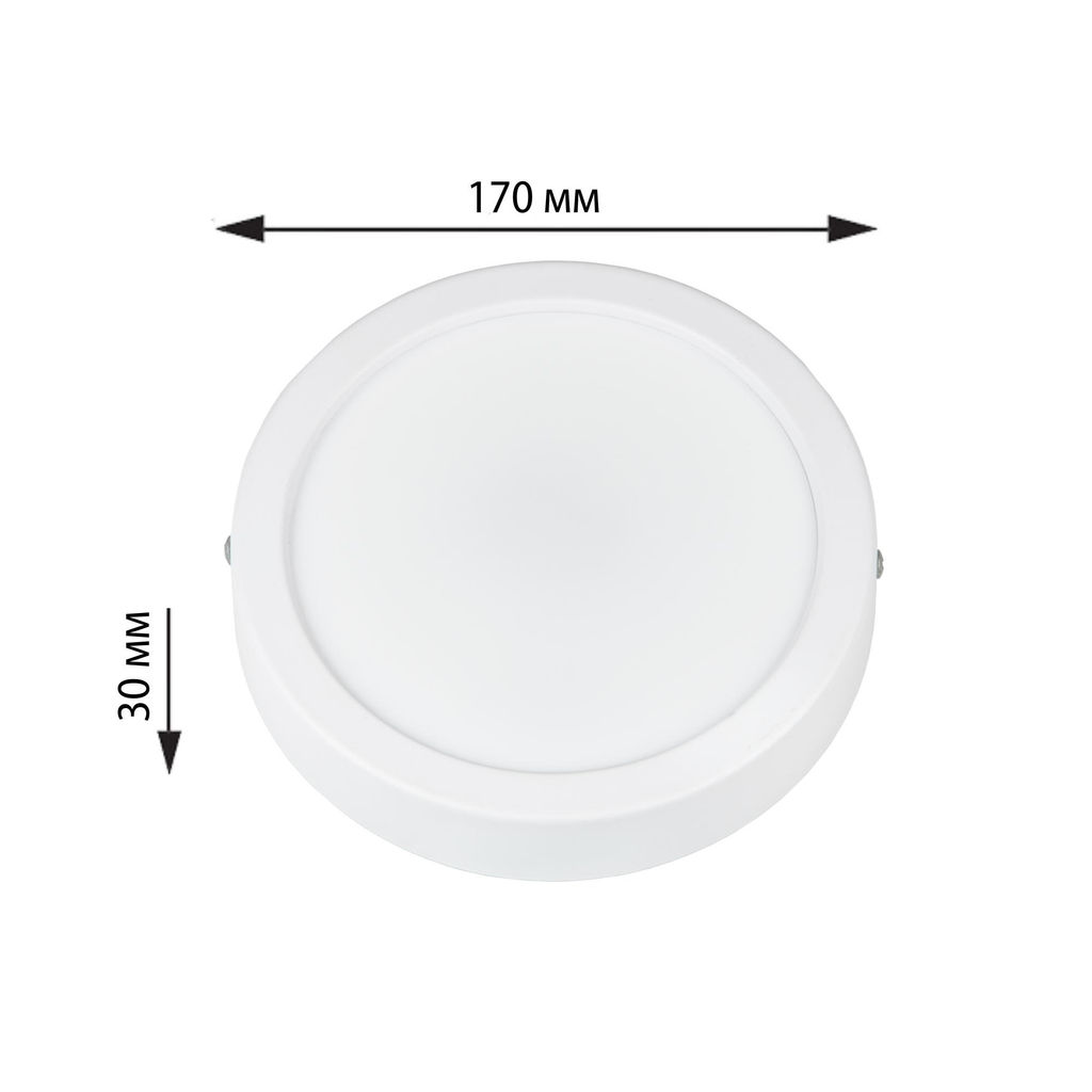 ULM-Q240 12W/4000K WHITE Светильник светодиодный накладной. Белый свет (4000K). Корпус белый. ТМ Volpe