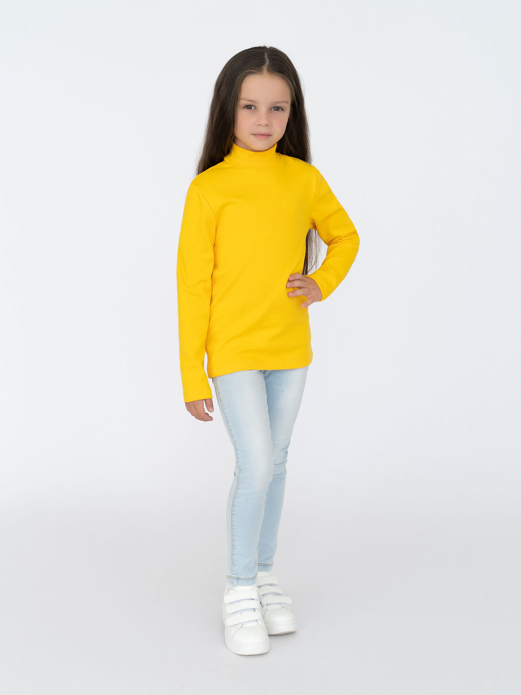 Джемпер-водолазка желтая 645 (116, 60)
