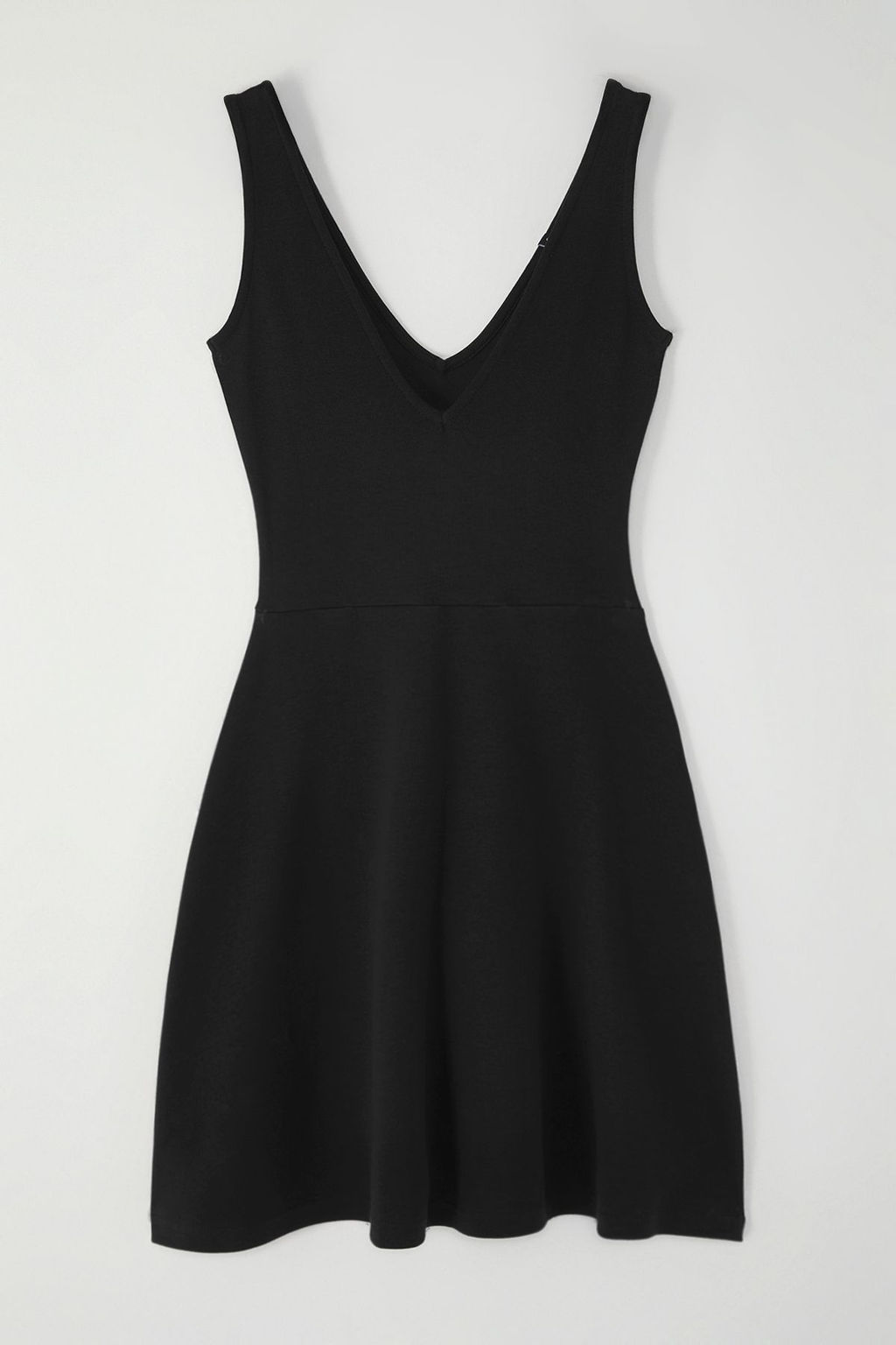 Siyah Skater/Belden Ac?lan V Yaka Mini Orme Elbise TWOSS25EL00358 - Trendyolmilla фото 6