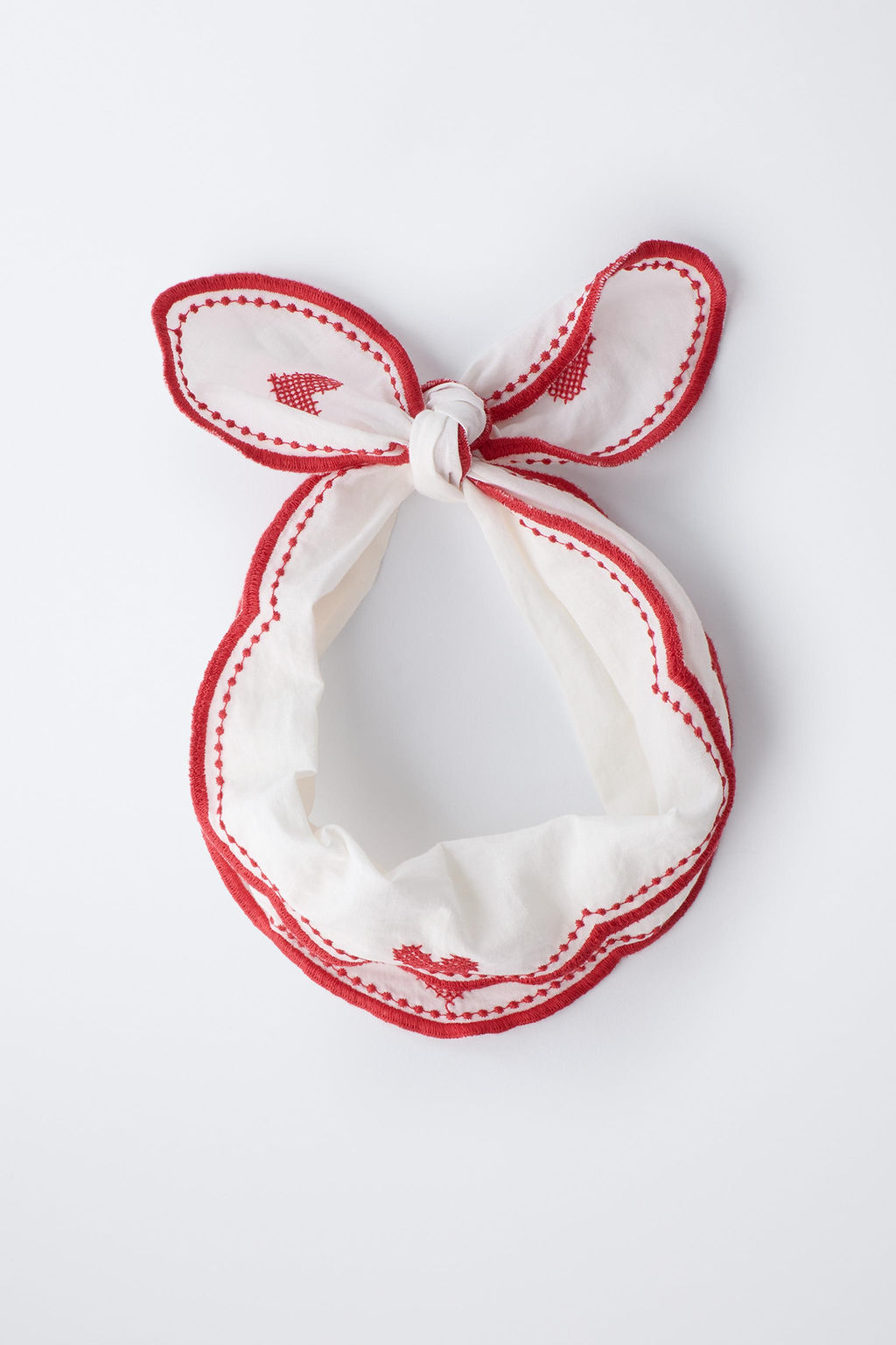 EMBROIDERED WAVES AND HEARTS BANDANA - Zara фото 4