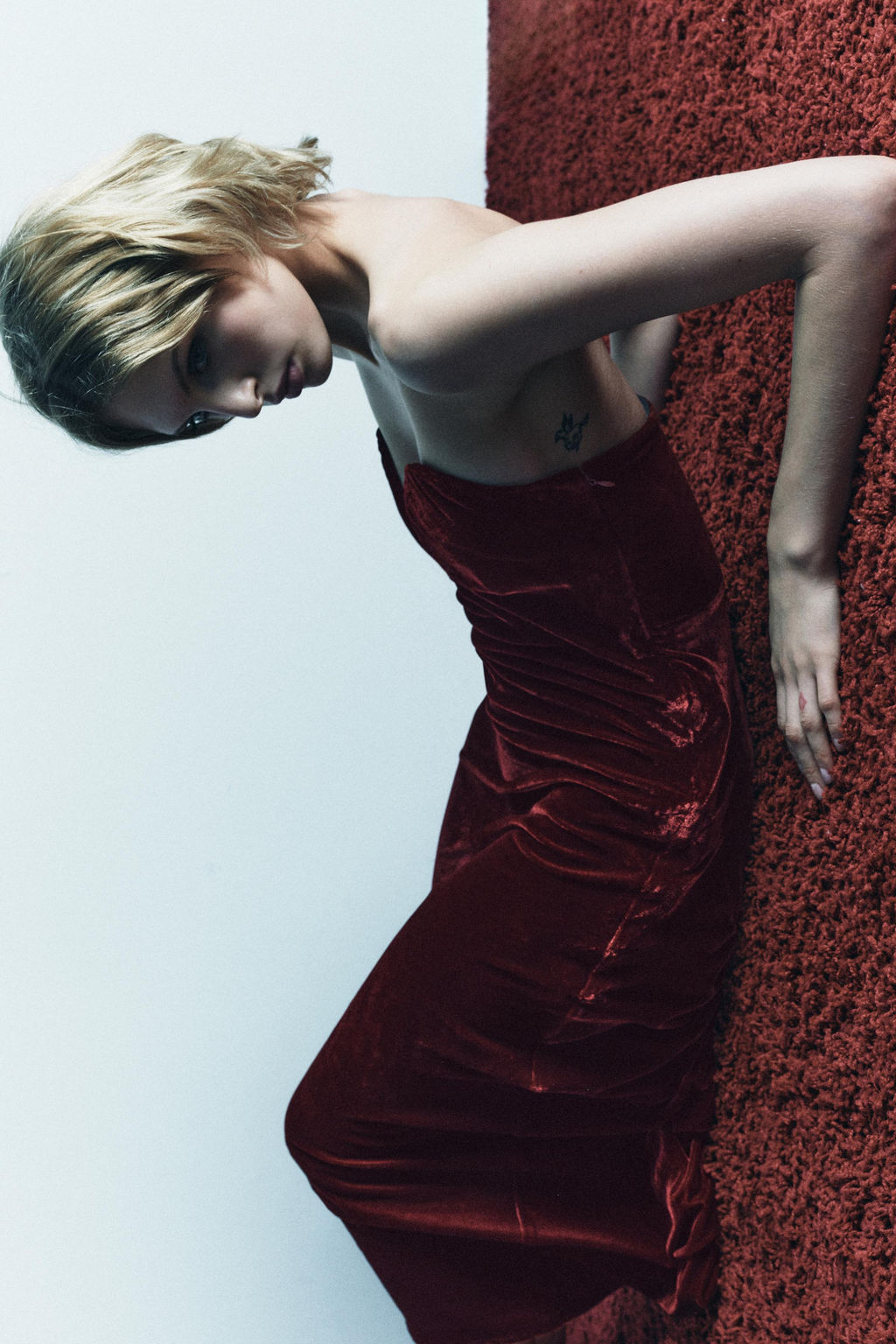 LIMITED EDITION VELVET BANDEAU DRESS