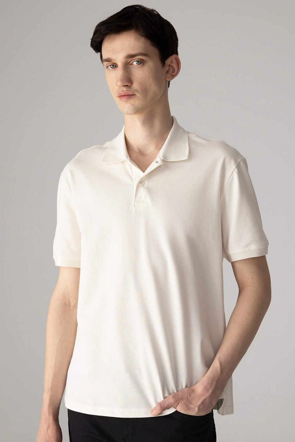 New Regular Fit K?sa Kollu Basic Duz Polo Tisort - Defacto фото 17