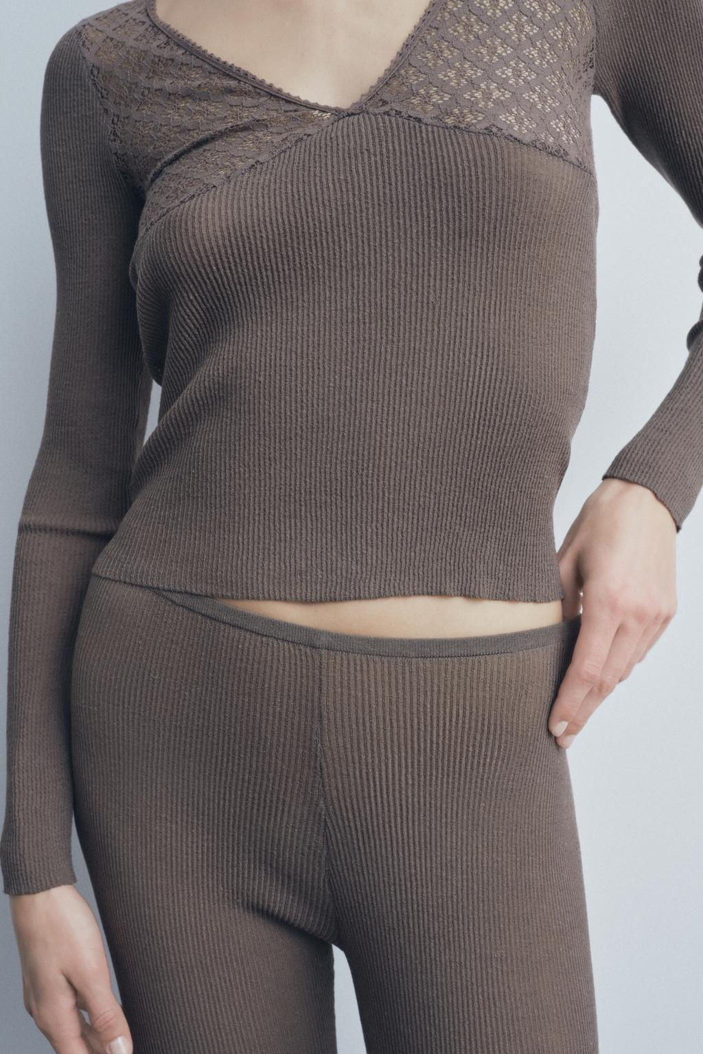 KNIT V-NECK TOP - Zara фото 4