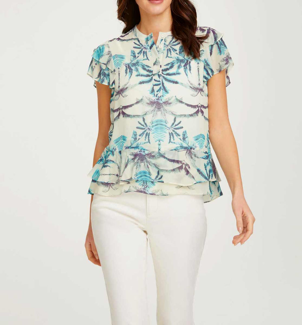 Блузка, бирюзово-экрю - Heine фото 4