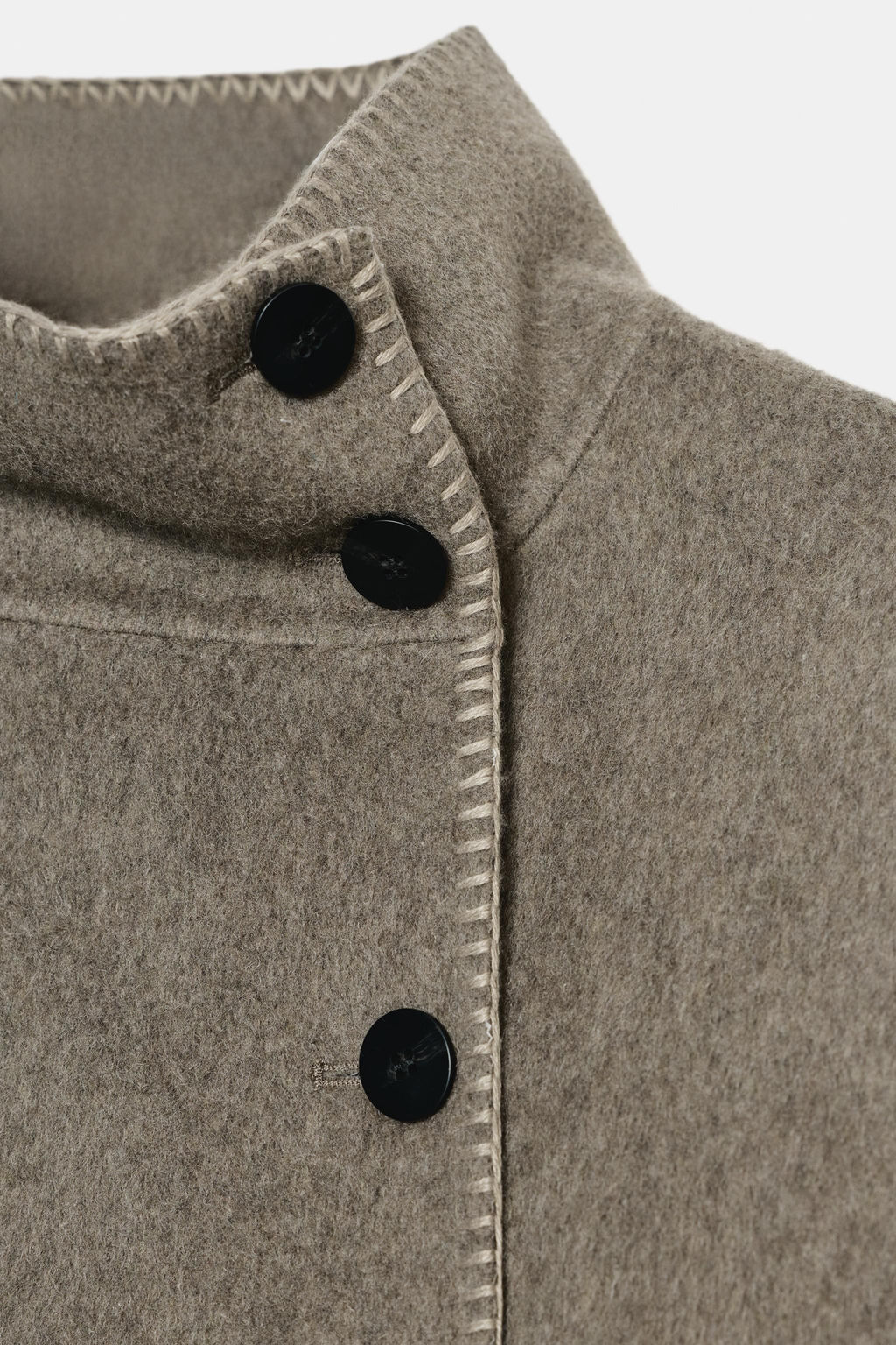ZW COLLECTION WOOL BLEND TOPSTITCHED JACKET - Zara фото 14