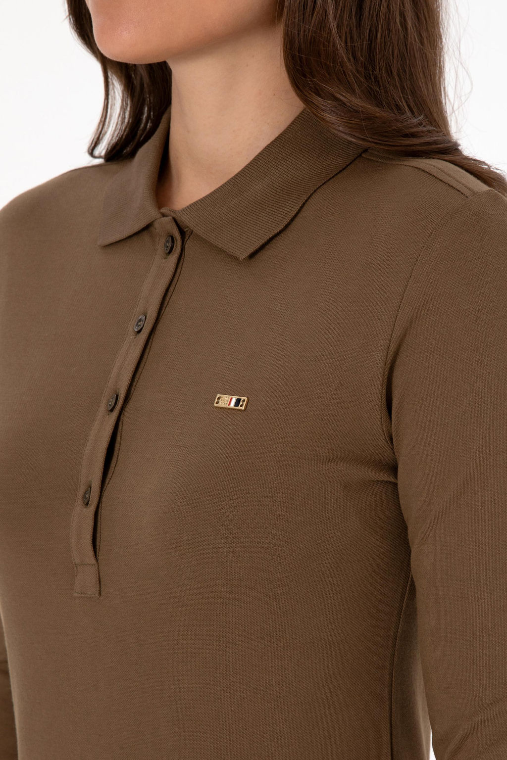 Kad_n Haki Basic Polo Yaka Sweatsh_rt Sepette S_rpriz _ndirim - U.s. polo assn фото 7