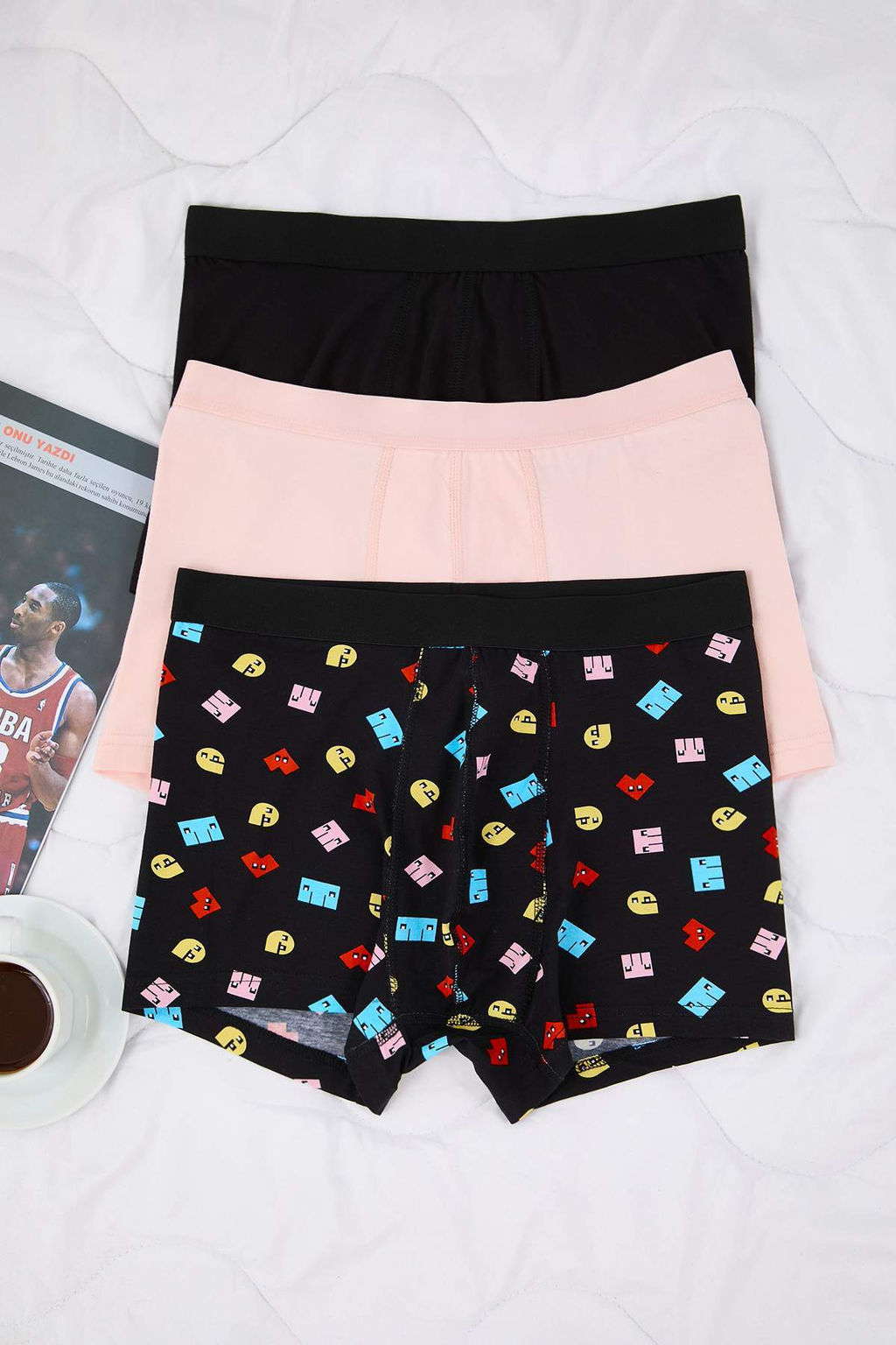 TRENDYOL MAN Cok Renkli Desenli-Duz 3lu Paket Pamuklu Boxer TMNAW22BX0010 - Trendyolmilla фото 17