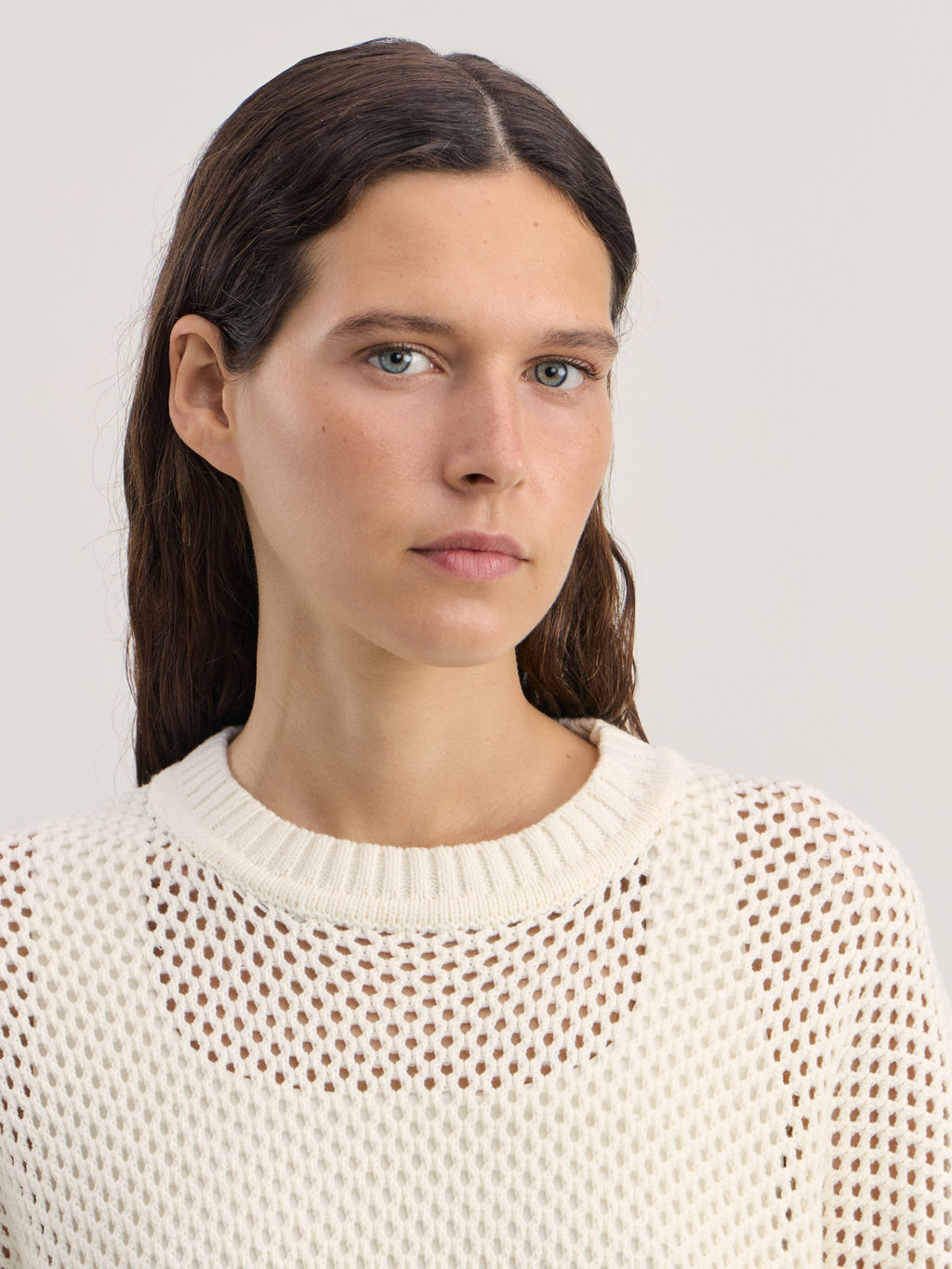 Джемпер ажурный из хлопка / Zarina  фото 6