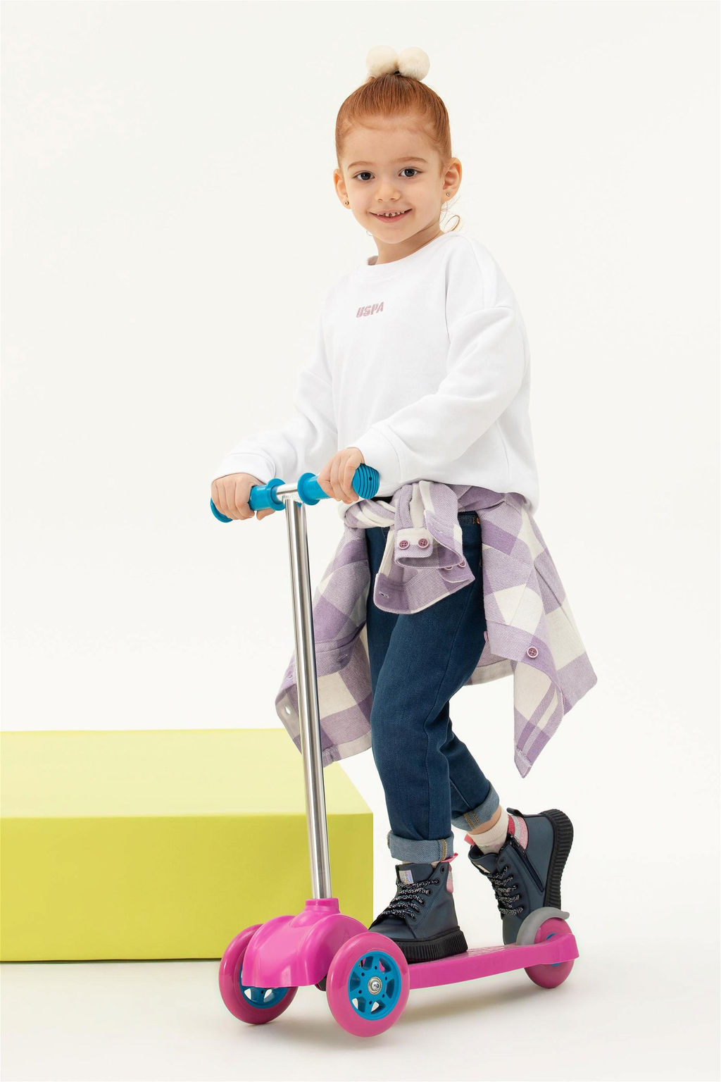 U. S. Polo Assn Детский белый базовый свитшот с круглым вырезом - U.s. polo assn фото 4