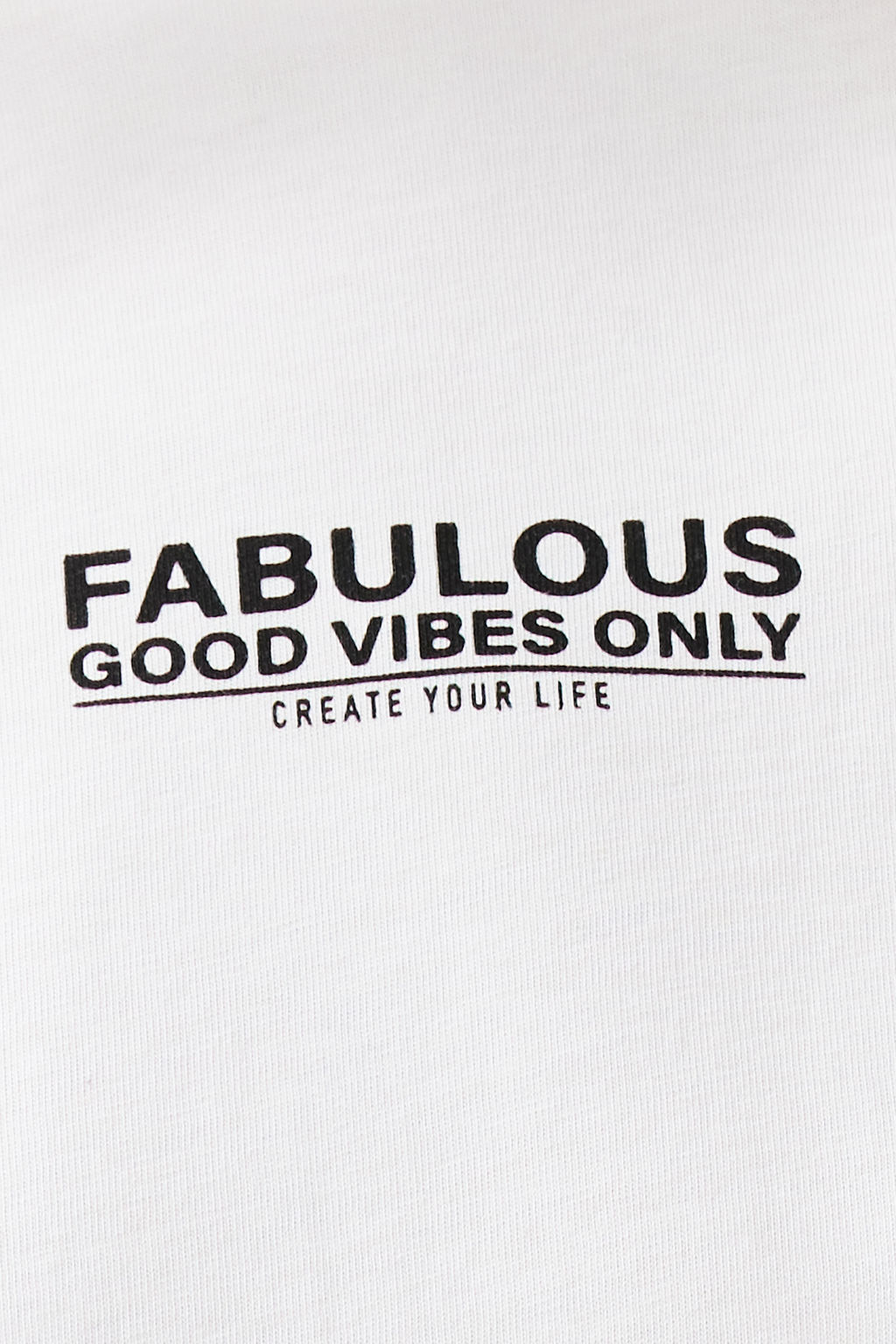 Ekru %100 Pamuk S?rt ve On Bask?l? Oversize/Genis Kesim Orme T-Shirt TWOSS24TS00183