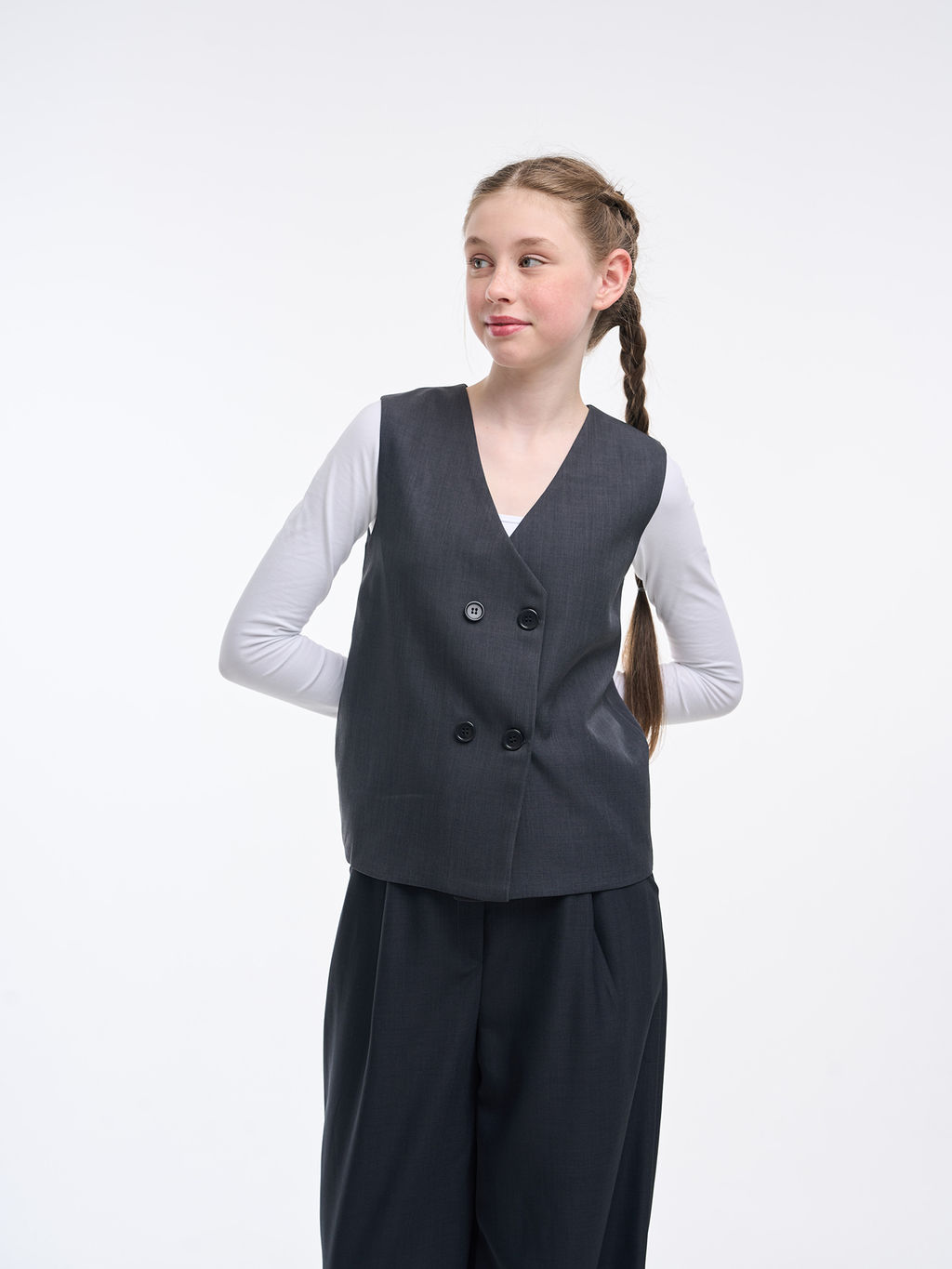 Джинсы-трубы для девочек - СИНЯЯ МОДА фото 9