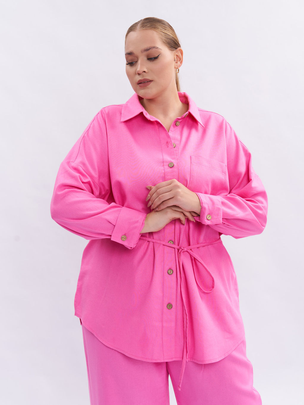 Рубашка льняная TBL28352PIN36 - Артесса фото 8