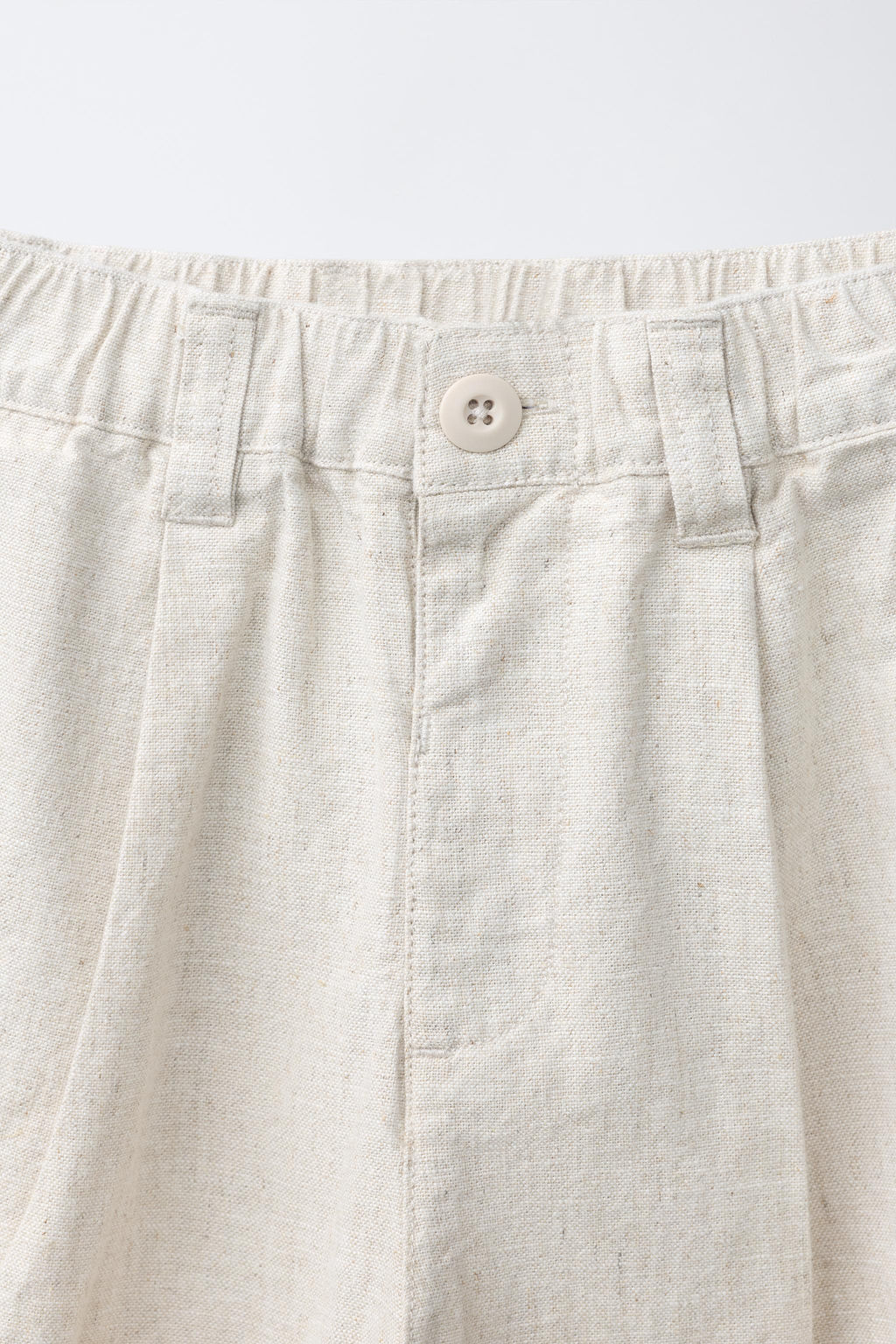 PANTAL?N RECTO ALGOD?N LINO / Beige claro - Zara фото 3