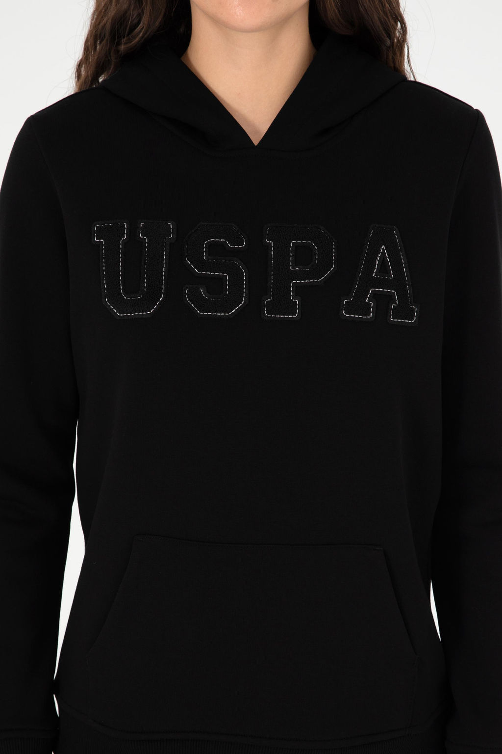 Женский черный базовый свитшот - U.s. polo assn фото 6