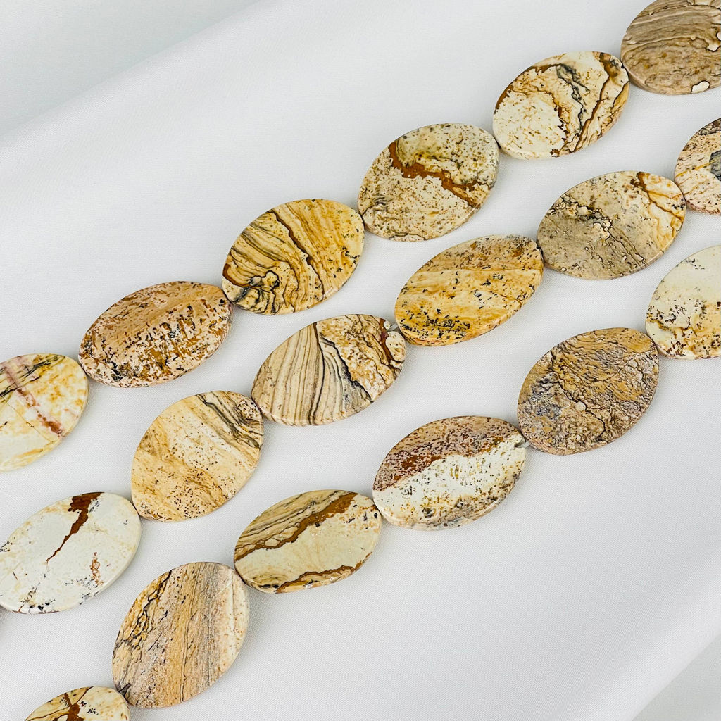 Бусины для украшений из песочной Яшмы - Радуга самоцветов фото 2