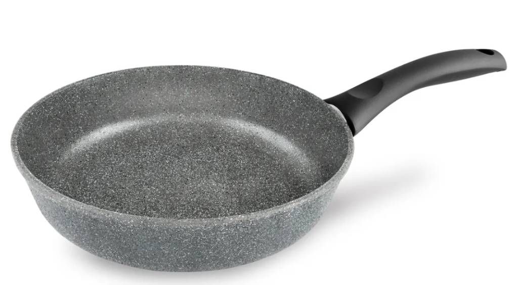 Сковорода Готовить легко Stone Gray несъемная ручка, 22 см - Нева металл посуда фото 3