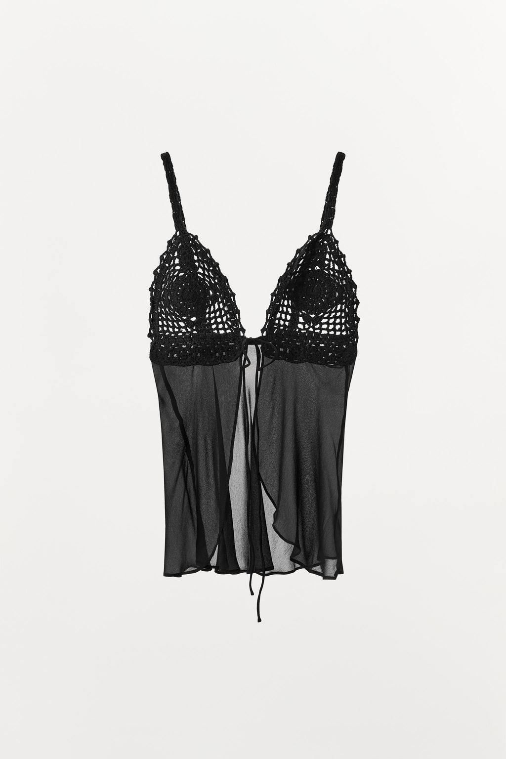 CROCHET TRIM TOP - Zara фото 5