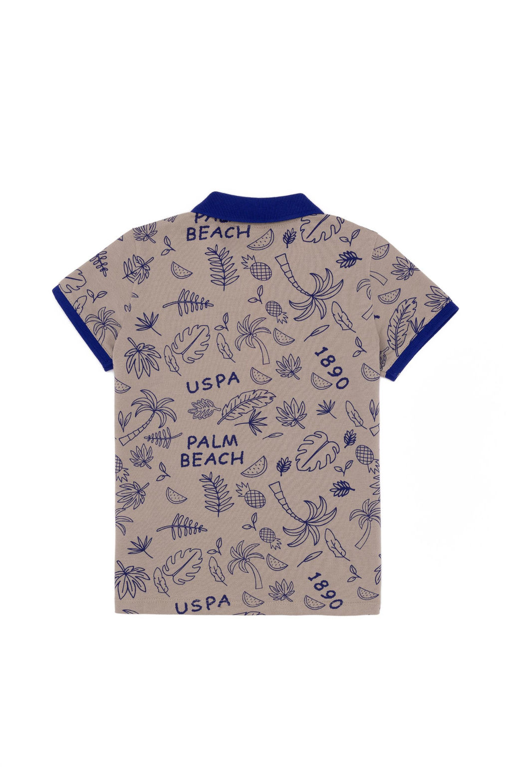 Футболка цвета хаки для мальчиков с воротником-поло - U.s. polo assn фото 5