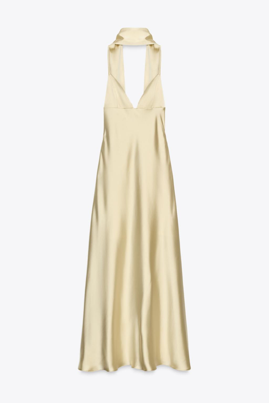FOULARD SATIN MAXI DRESS - Zara фото 6