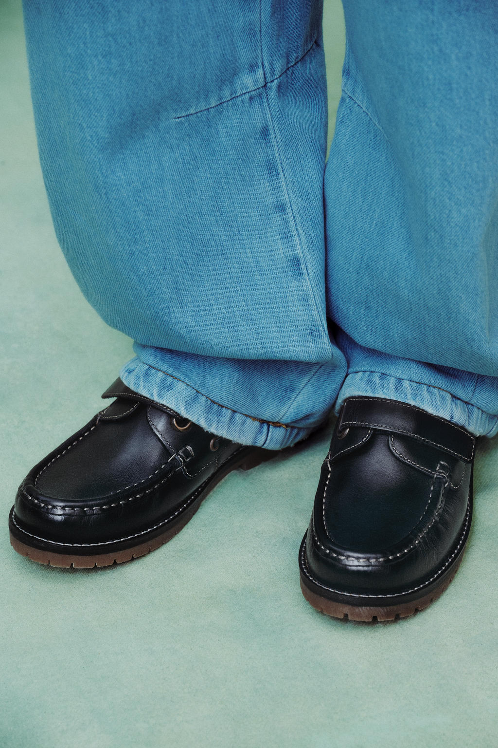 LEATHER BOAT SHOES - Zara фото 2