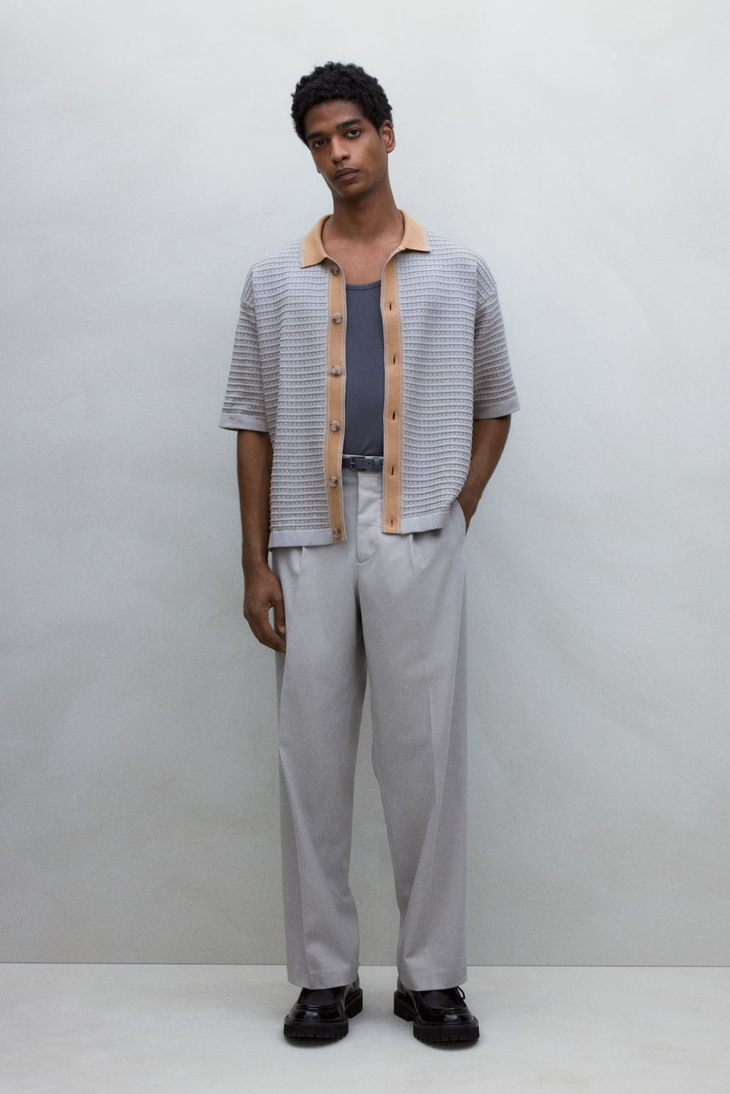 Camisa en punto pointelle Regular Fit - H&m фото 3