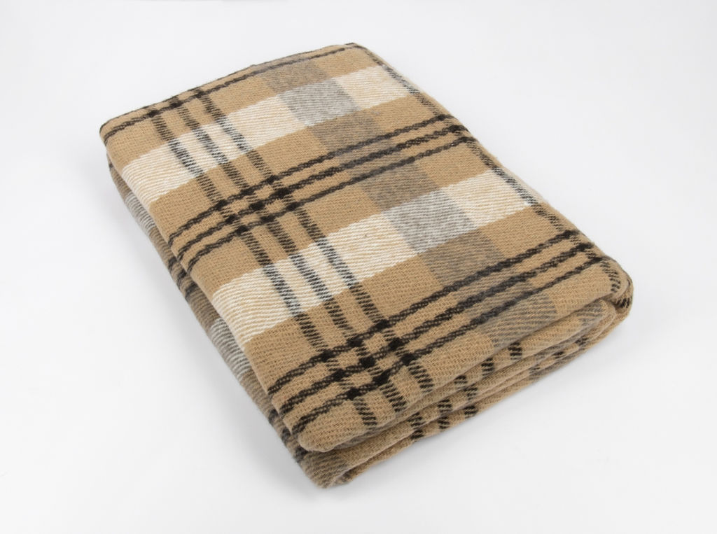 Одеяло-плед п/шерсть 30% 190*200 "Клетка"