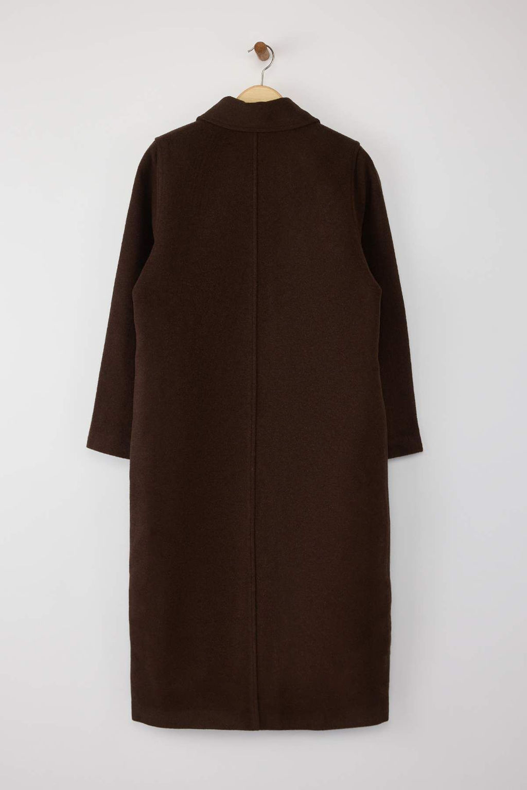 Kahverengi Mono Kapama Oversize Uzun Kaban TWOAW26KB00033 - Trendyolmilla фото 7