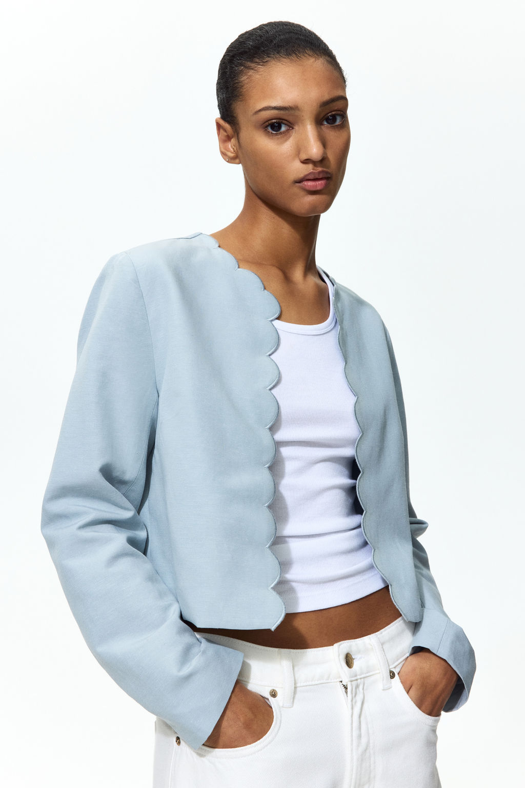 Chaqueta con ribetes festoneados - H&m фото 9