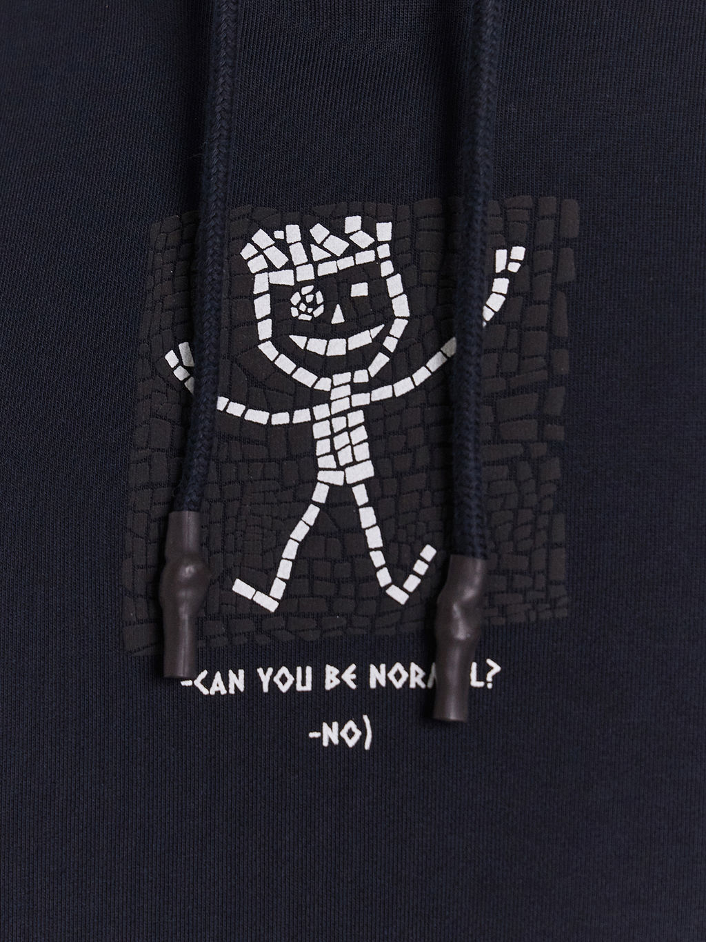 Худи мужское черное с принтом и надписью - Can you be normal? - No) черный +печать1 121878 - Mark formelle фото 5