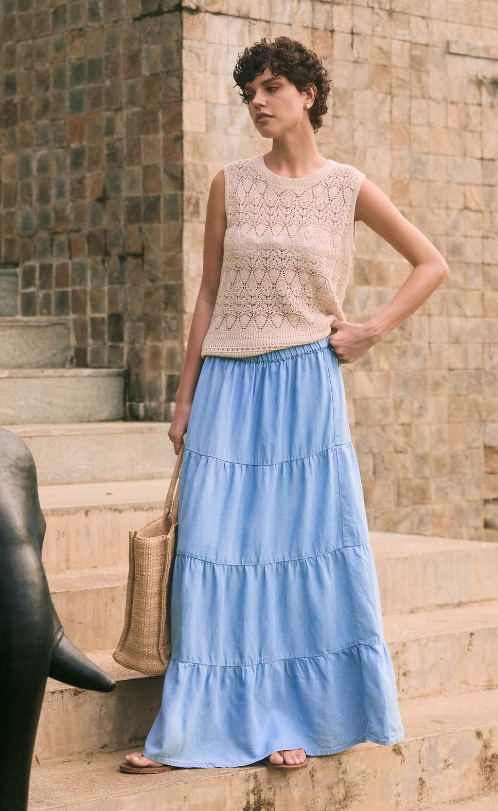 Юбка P512-0205 l.blue