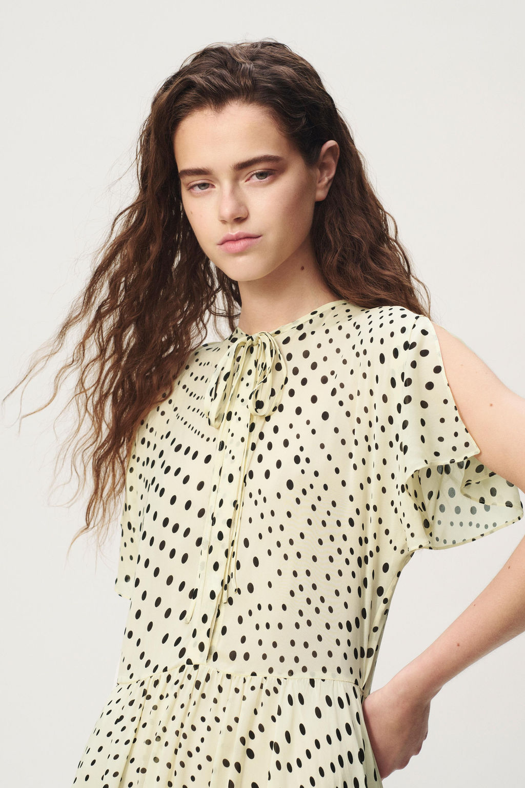 VESTIDO LUNARES - THE ITEM ZARA WOMAN / Vainilla  фото 3