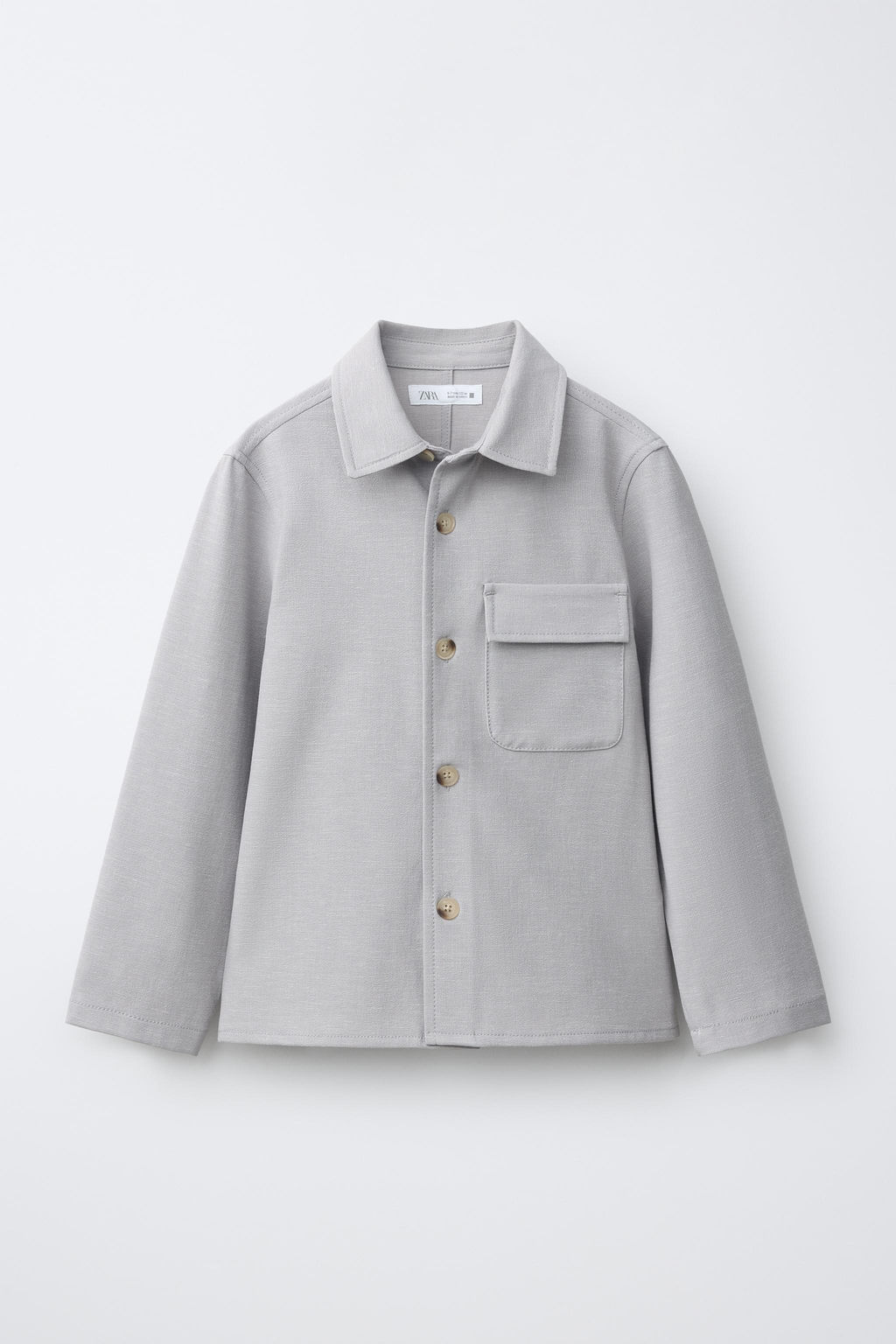 SOBRECAMISA BOLSILLO / Gris perla