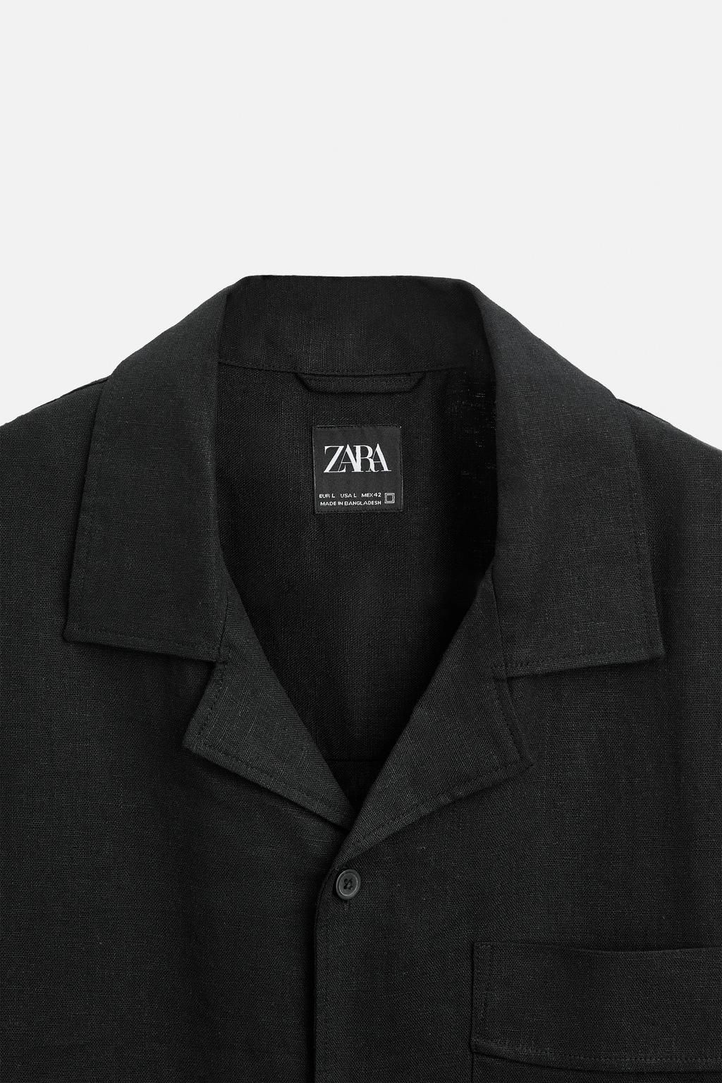 VISKOZ VE KETEN KARISIMLI GOMLEK - Zara фото 10