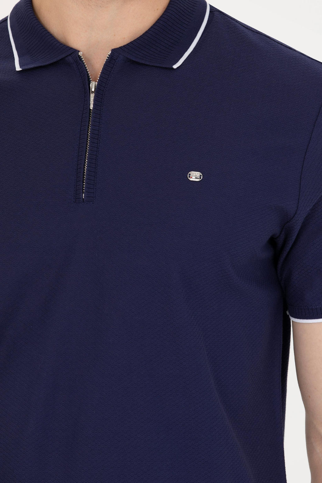 U. S. Polo Assn Мужская темно-синяя футболка с воротником-поло - U.s. polo assn фото 7