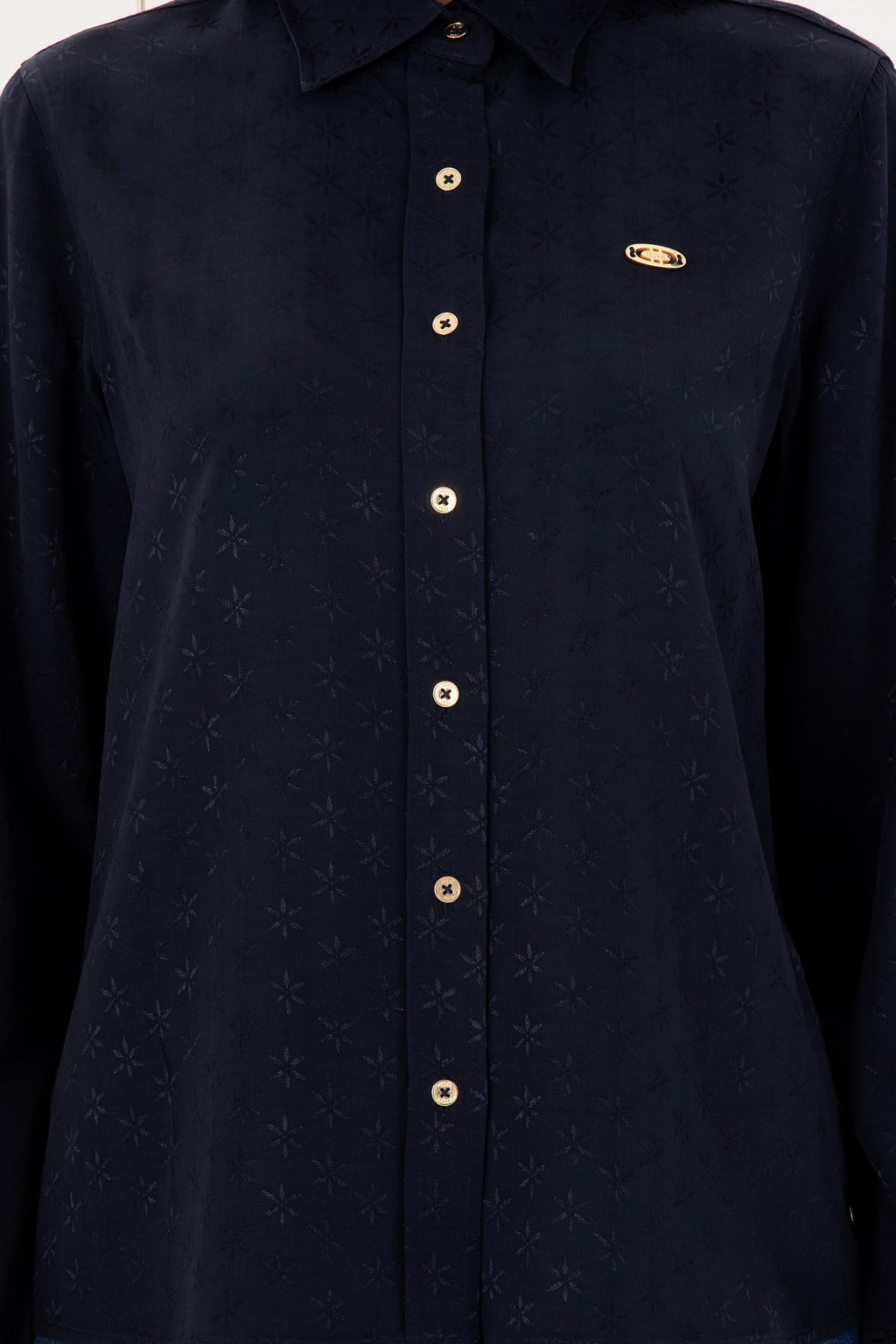 Женская темно-синяя рубашка с длинным рукавом - U.s. polo assn фото 13