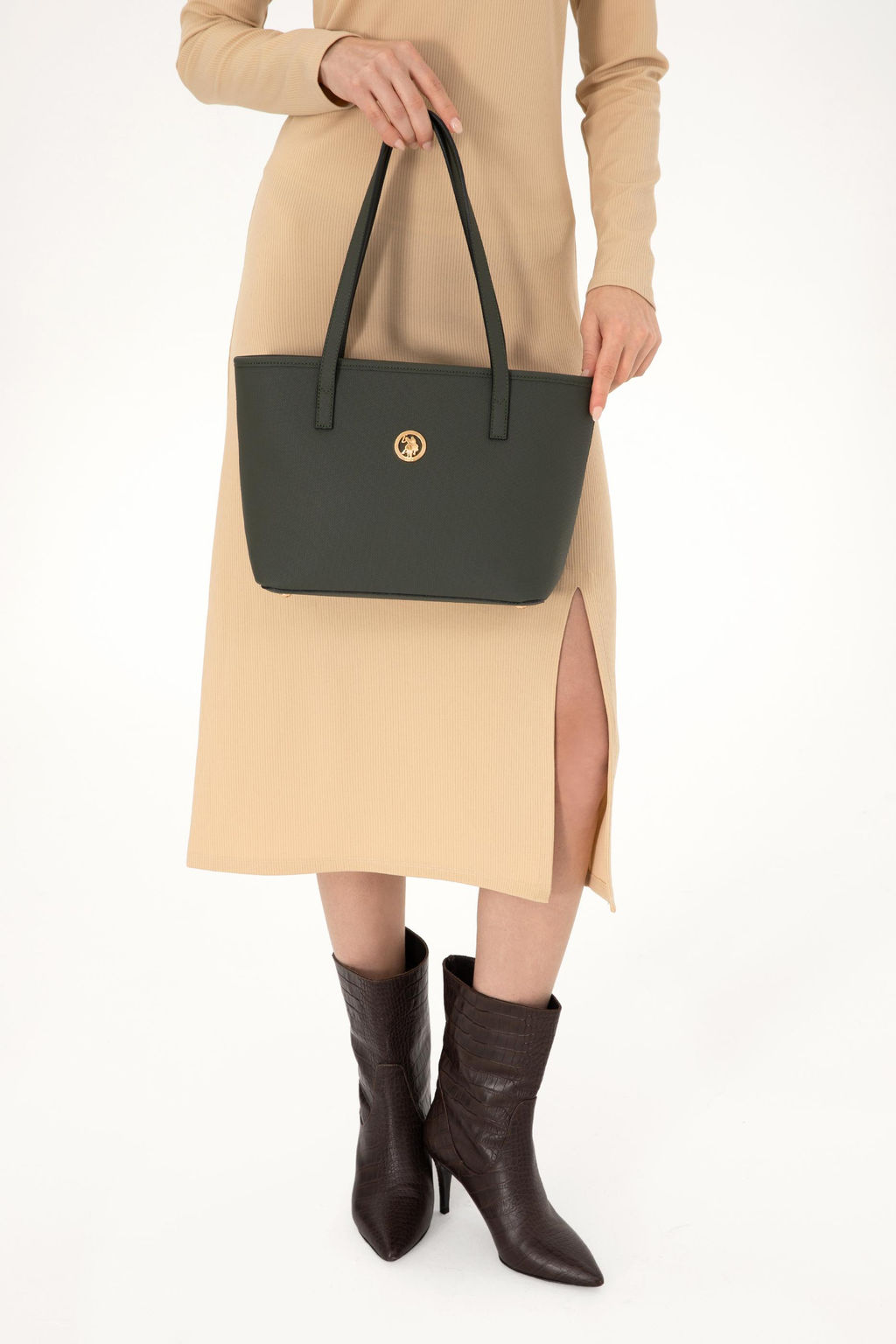 Женская сумка через плечо цвета хаки Неожиданная скидка в корзине - U.s. polo assn фото 2