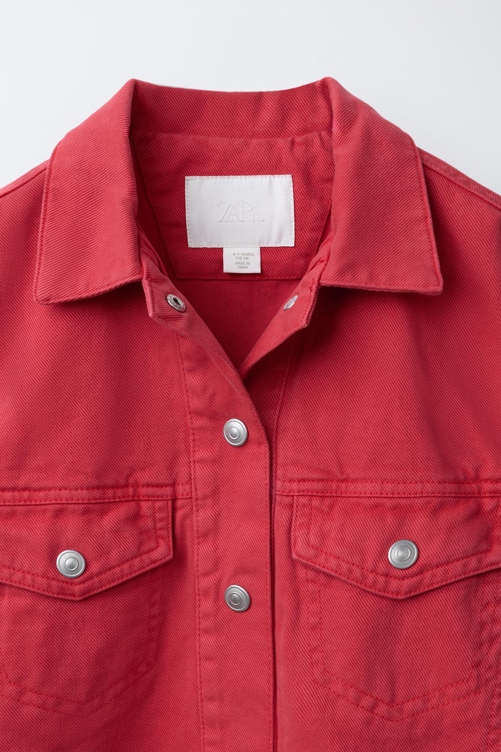 CAZADORA SARGA LISA / Rojo - Zara фото 3