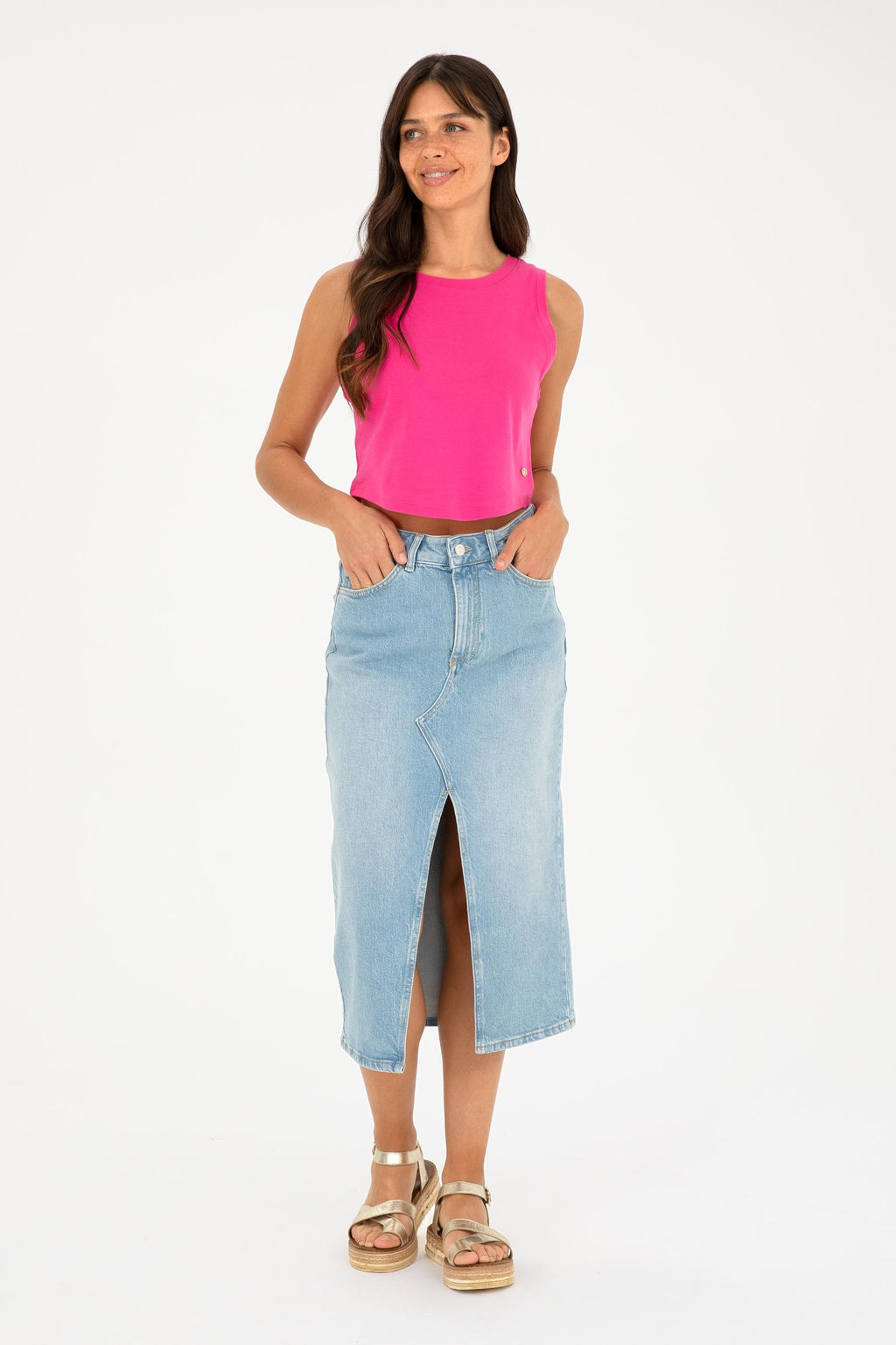 Женская голубая джинсовая юбка Неожиданная скидка в корзине - U.s. polo assn фото 2