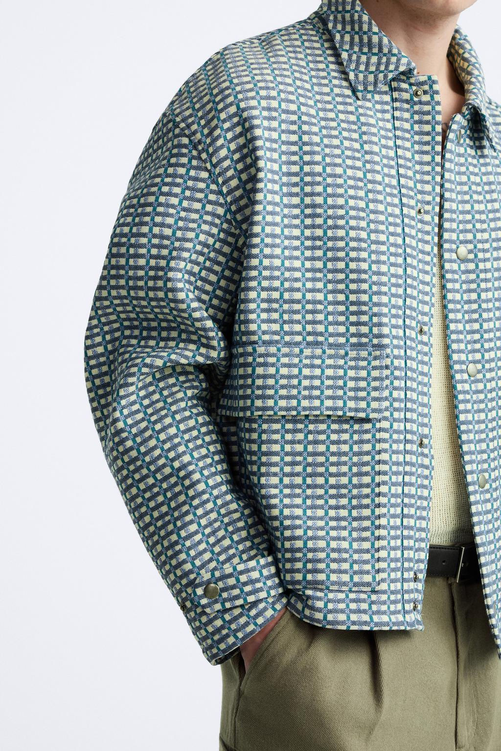 CHECKED JACQUARD JACKET - Zara фото 6
