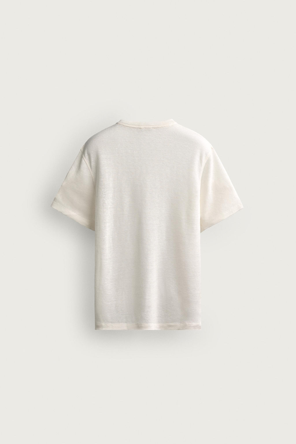 CAMISETA REGULAR FIT C??AMO - VISCOSA / Blanco roto - Zara фото 8