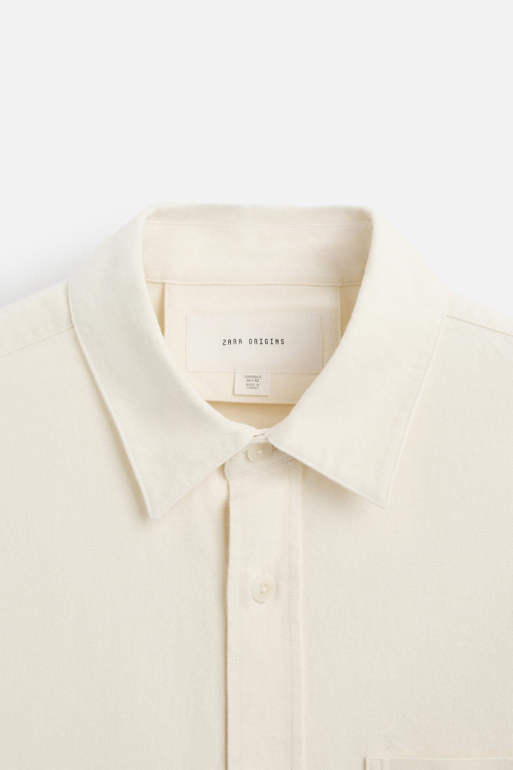 BRUSHED COTTON SHIRT - Zara фото 9
