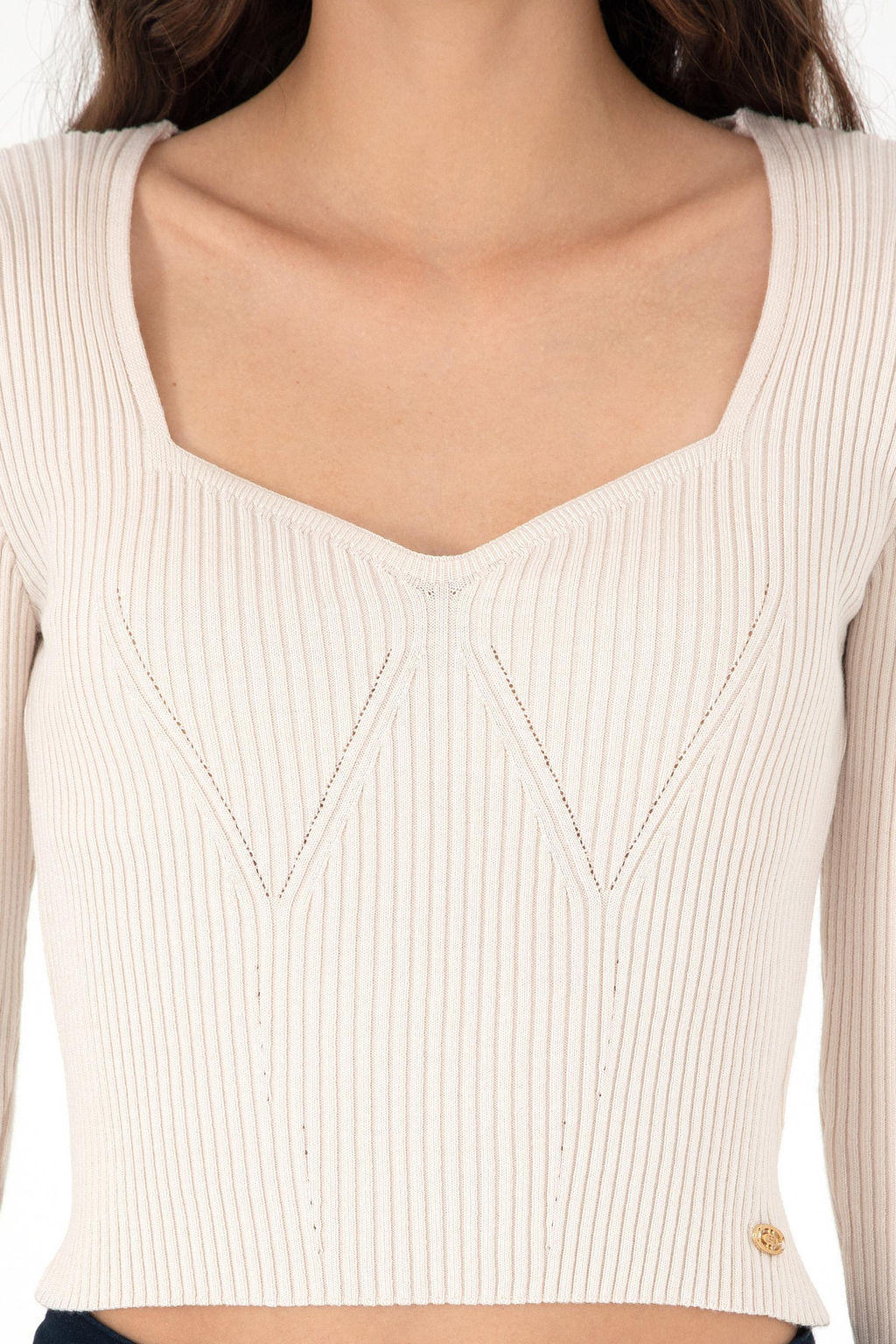 Женский кремовый свитер Неожиданная скидка в корзине - U.s. polo assn фото 6