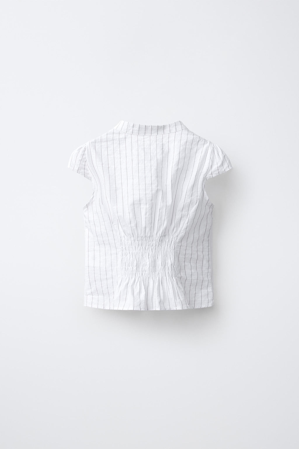 CAMISA RAYAS APLIQUE ALAMARES / Blanco / Negro - Zara фото 2